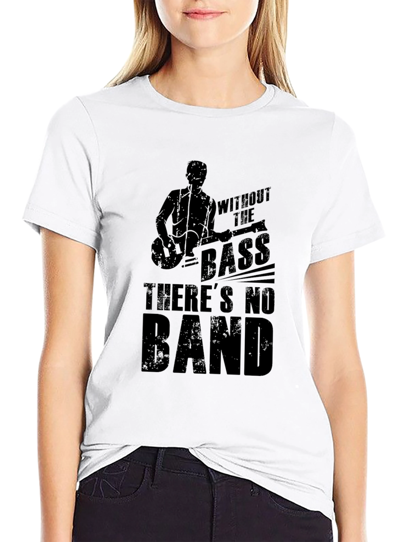 Without the Bass Mens Black Graphic T-Shirt
