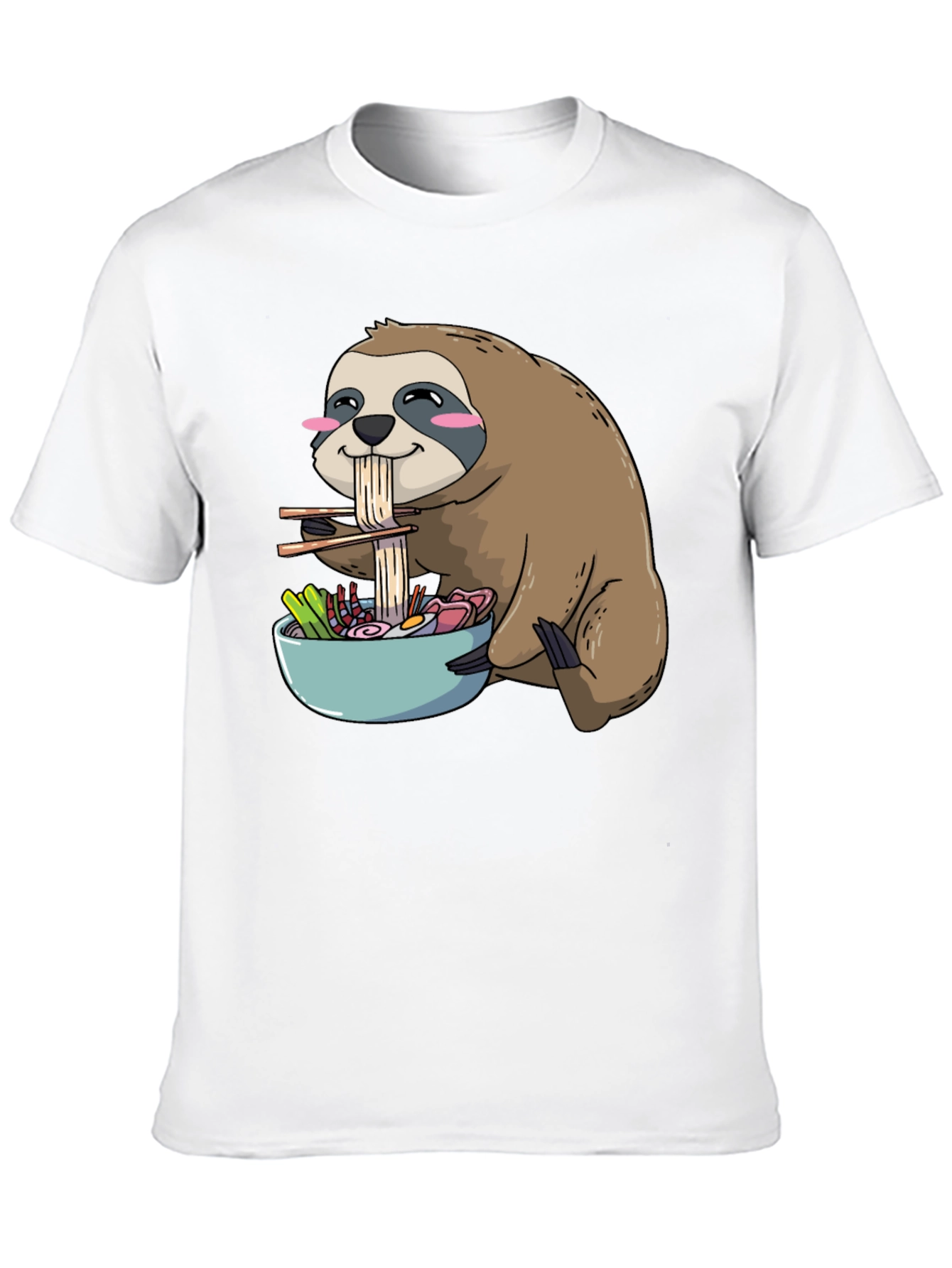 Sloth Ramen T-Shirt: Cute Kawaii Anime Design