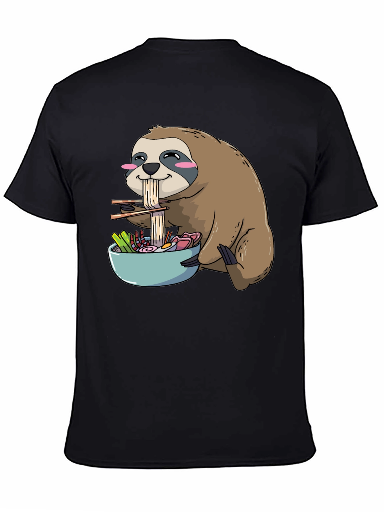 Sloth Ramen T-Shirt: Cute Kawaii Anime Design