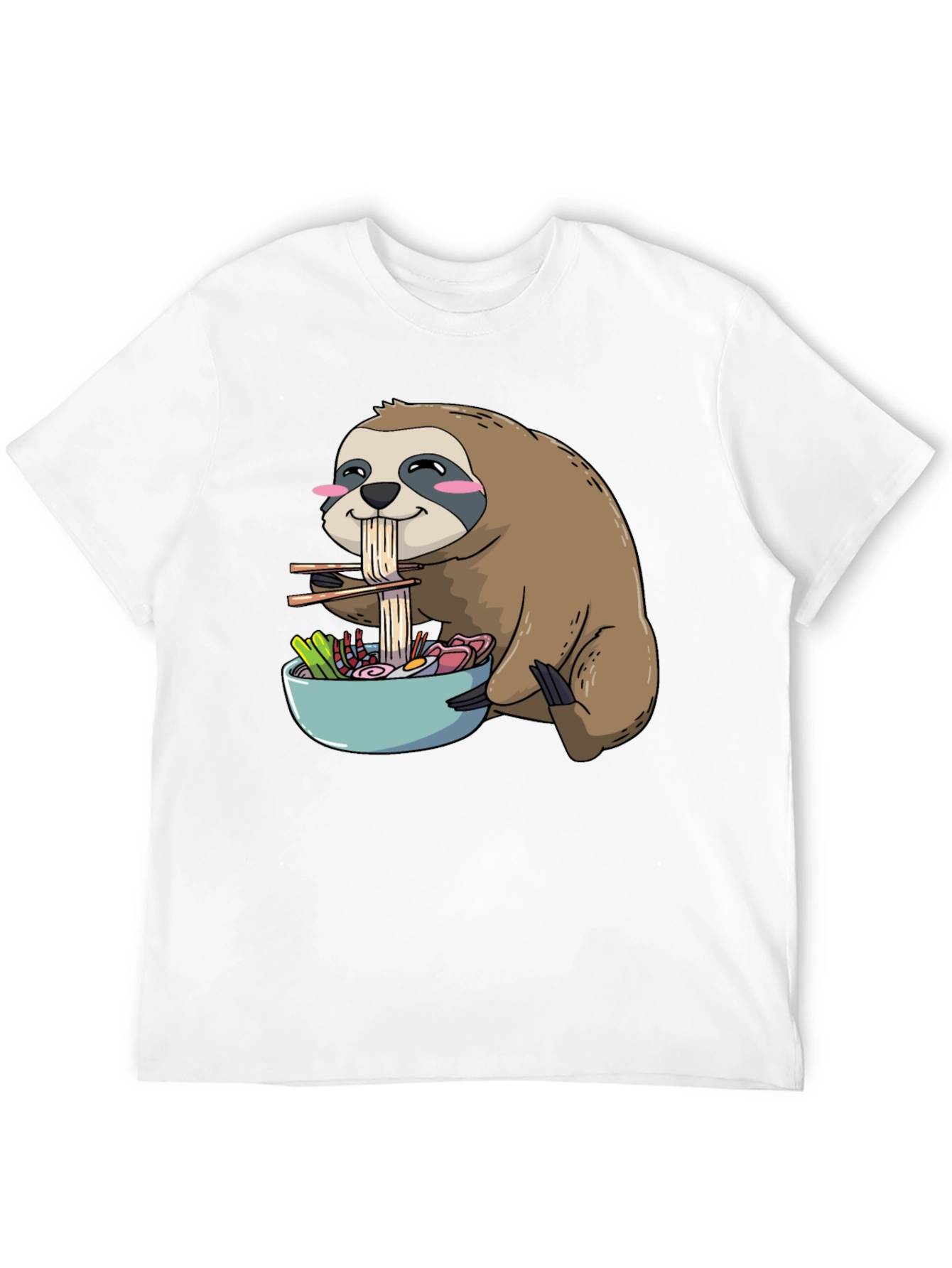 Sloth Ramen T-Shirt: Cute Kawaii Anime Design