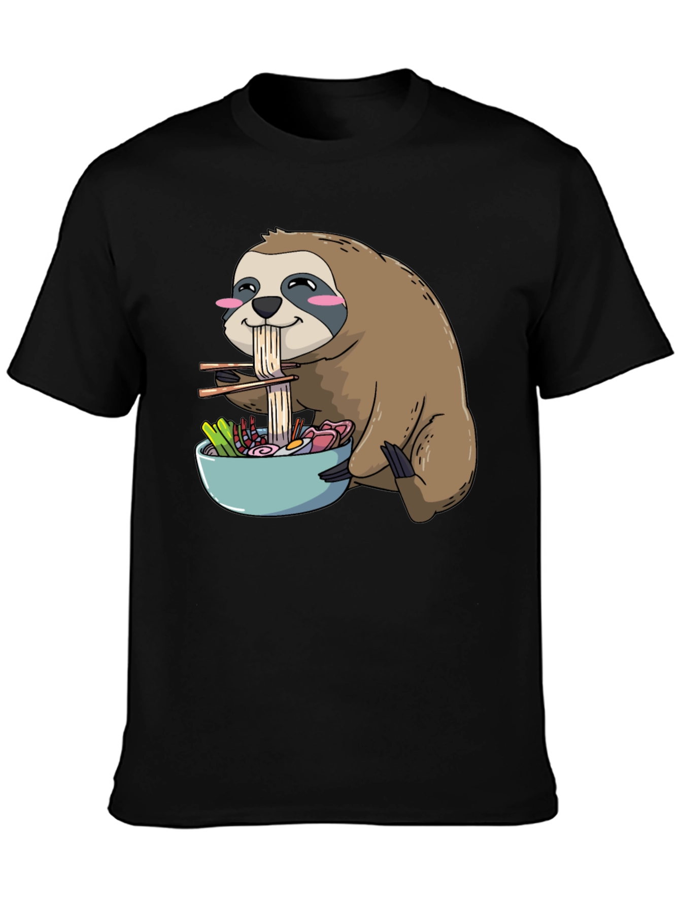 Sloth Ramen T-Shirt: Cute Kawaii Anime Design