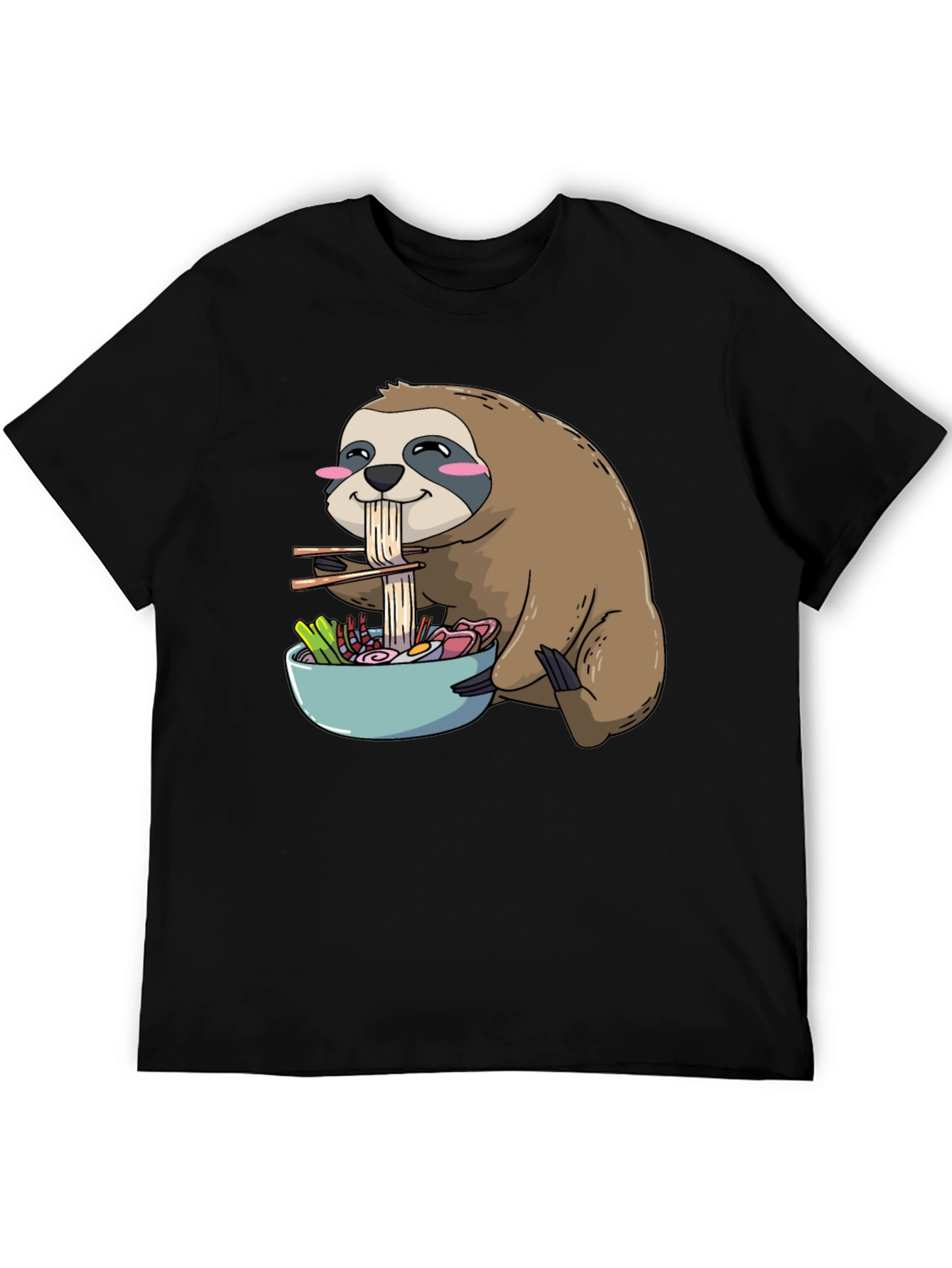 Sloth Ramen T-Shirt: Cute Kawaii Anime Design