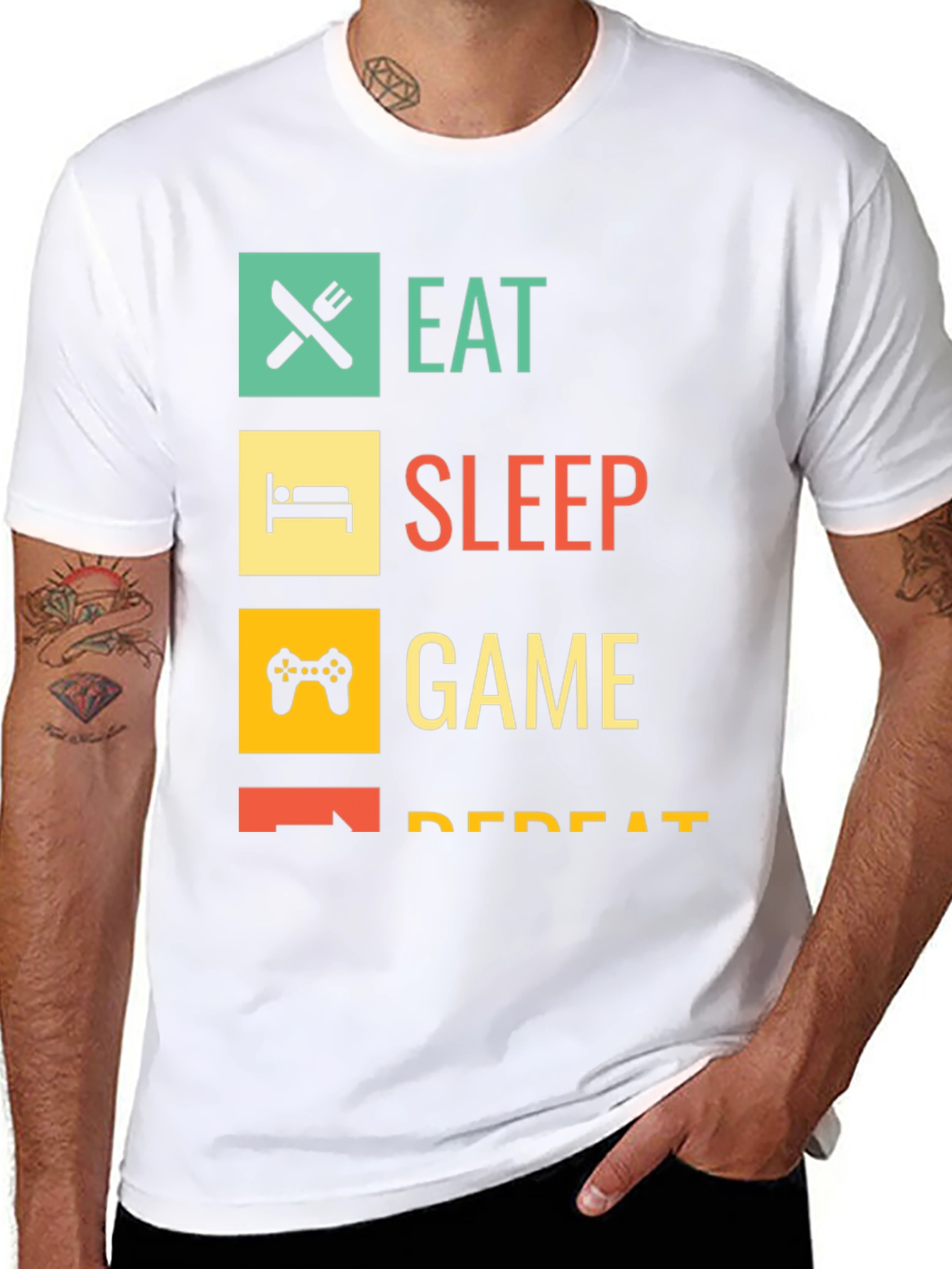 Eat Sleep Game Repeat Gamer T-Shirt