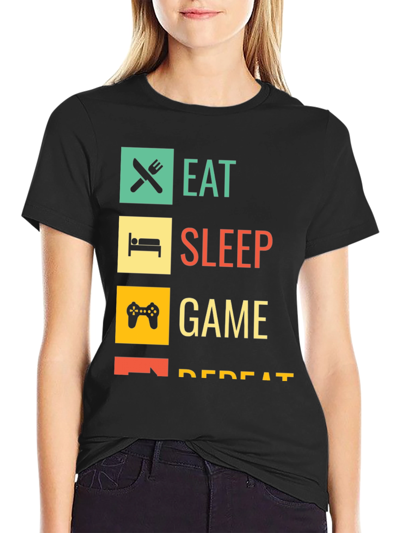 Eat Sleep Game Repeat Gamer T-Shirt