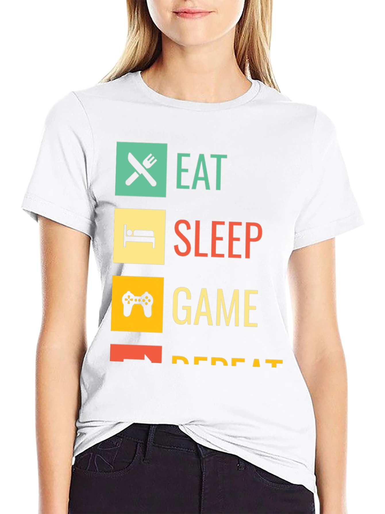 Eat Sleep Game Repeat Gamer T-Shirt