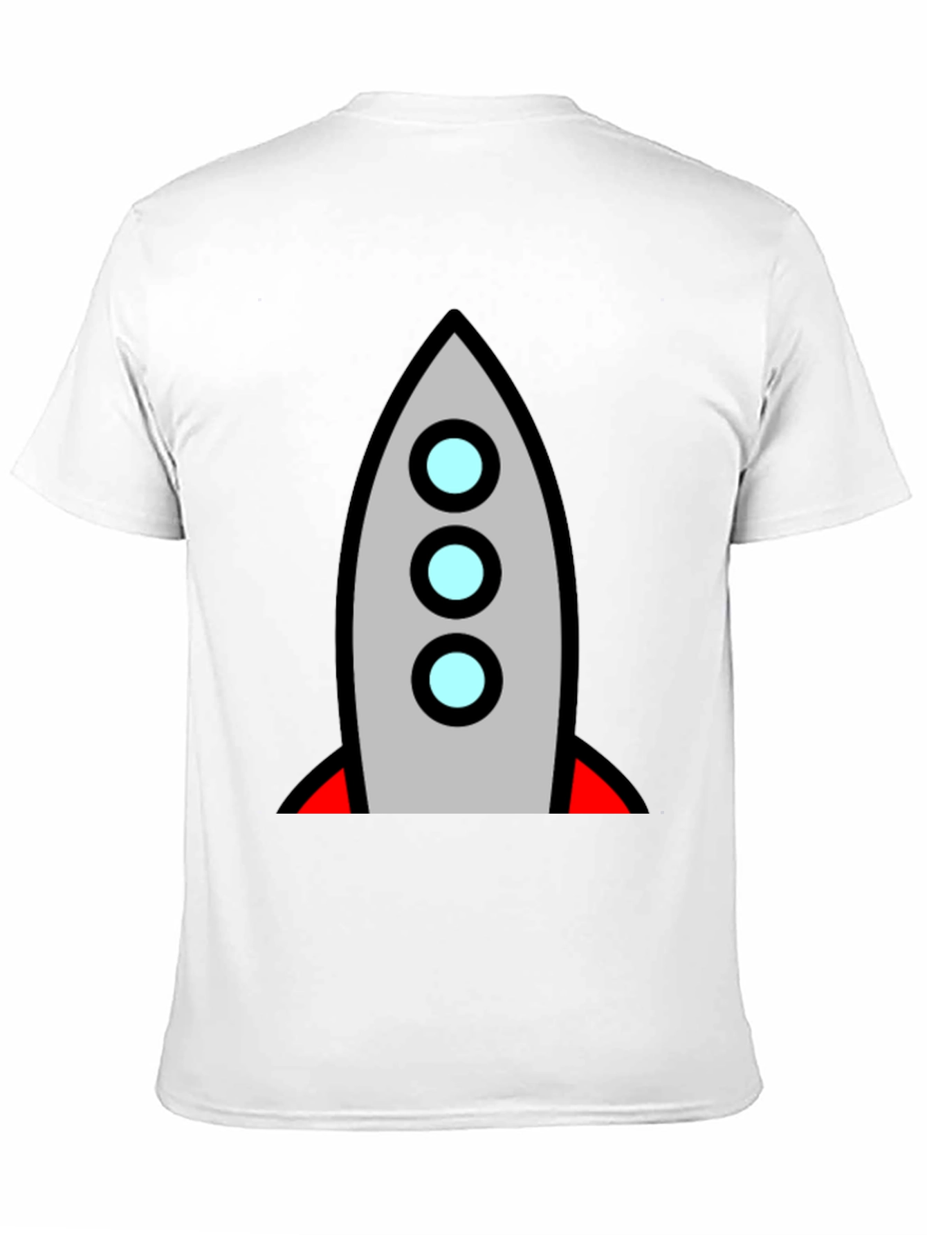 Rocket Graphic Black T-Shirt - Blast Off in Style!