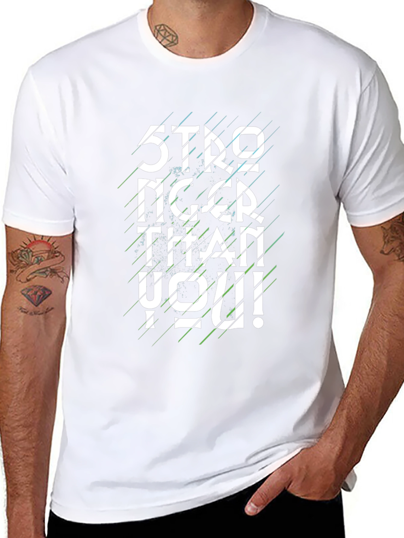 Stronger Than You Graphic Tee - Black