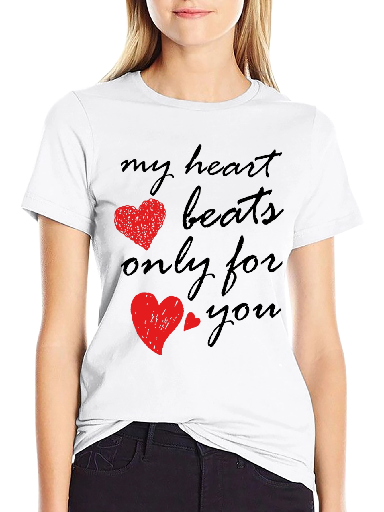 Romantic Heart Beats T-Shirt - Valentines Day Gift