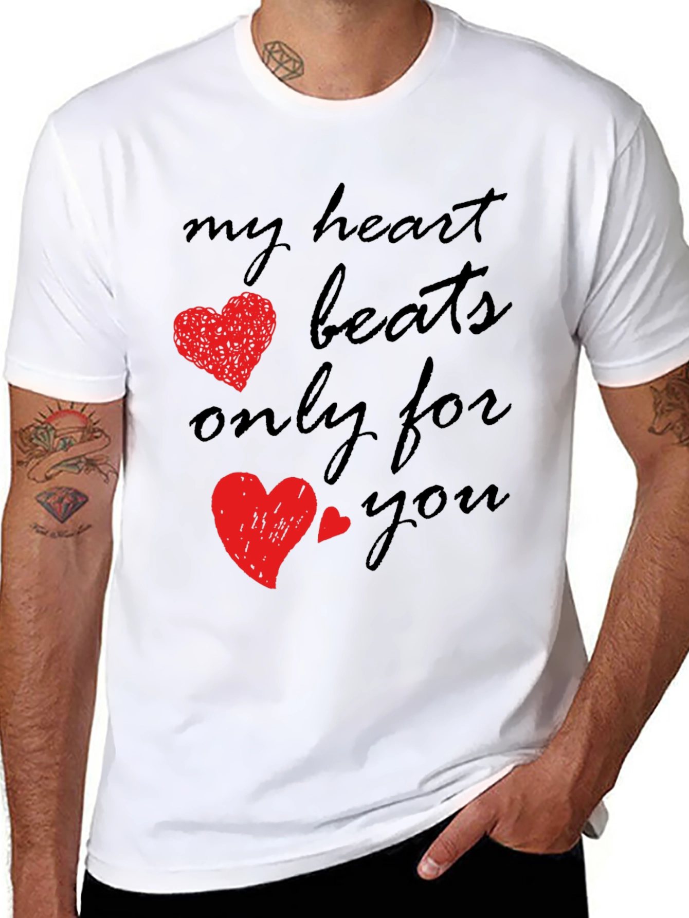 Romantic Heart Beats T-Shirt - Valentines Day Gift
