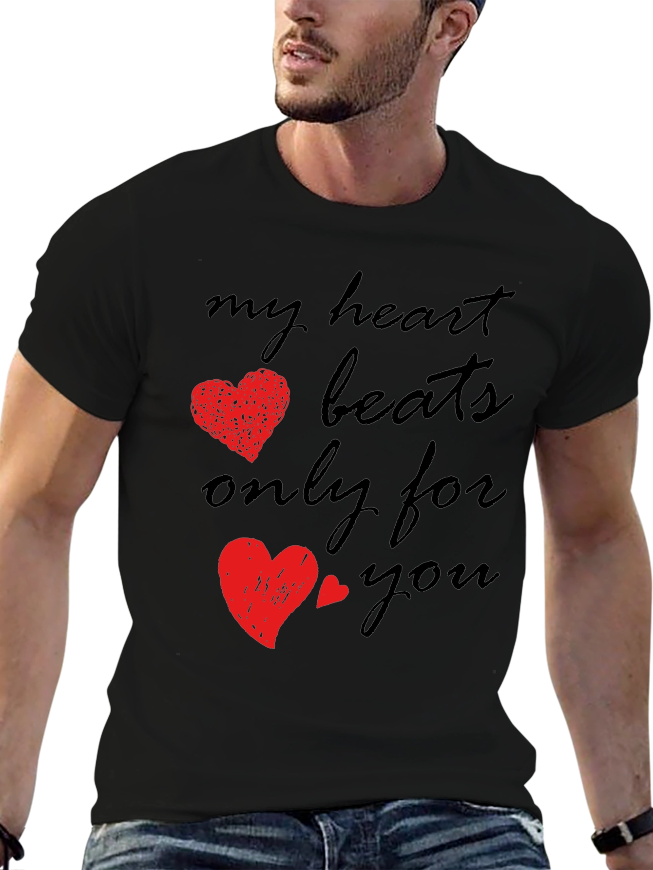 Romantic Heart Beats T-Shirt - Valentines Day Gift