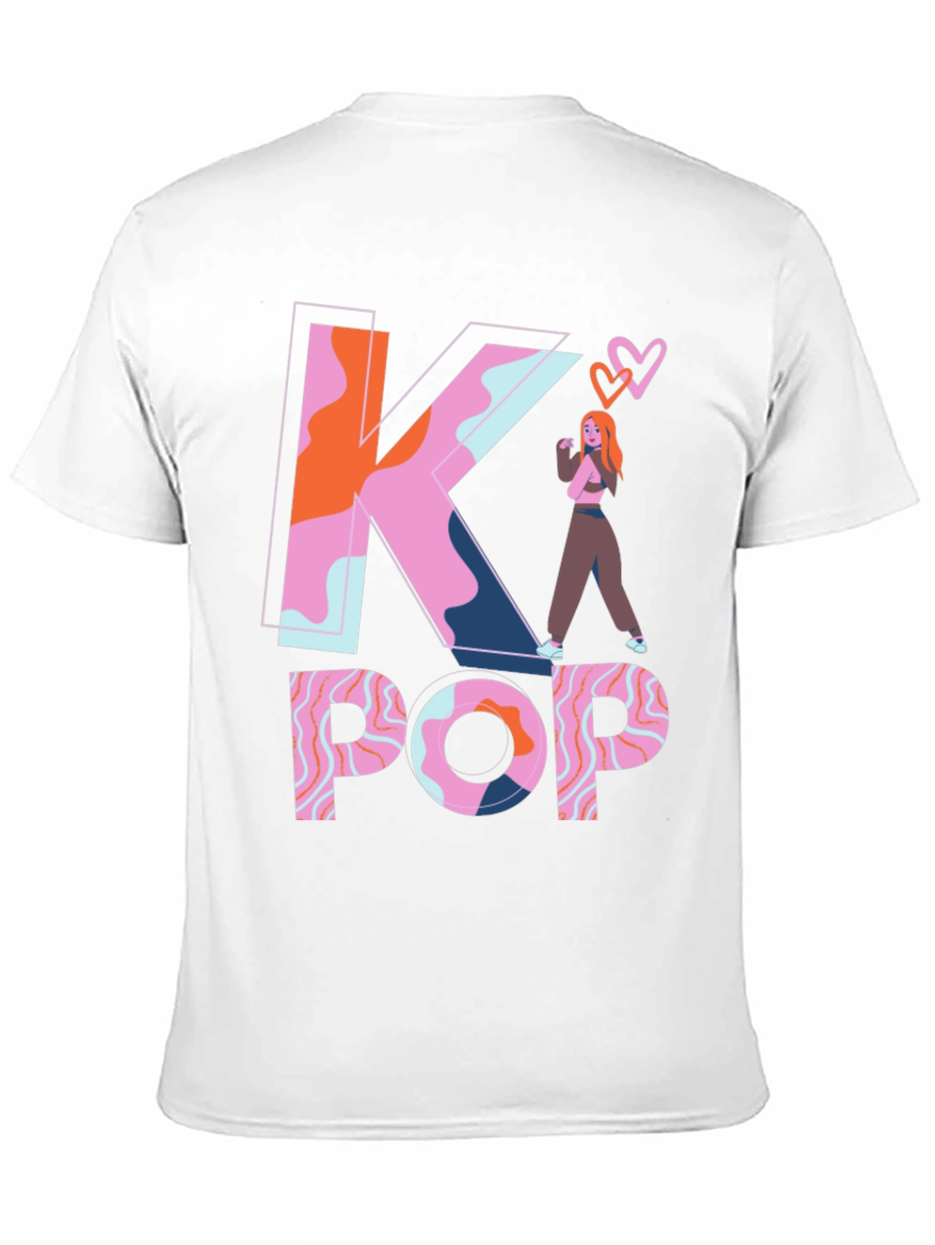 K-Pop Graphic Tee - Trendy Black T-Shirt