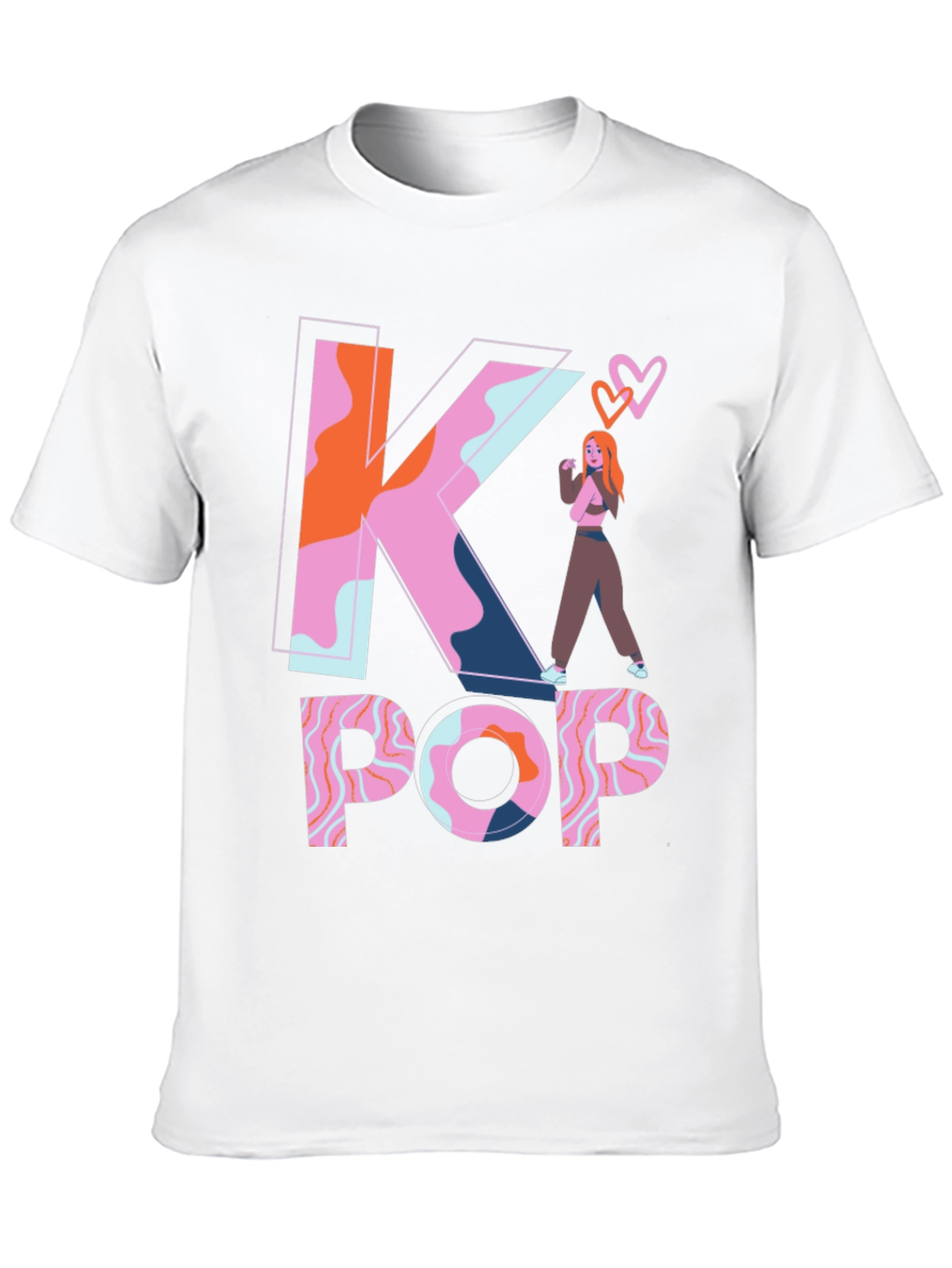 K-Pop Graphic Tee - Trendy Black T-Shirt