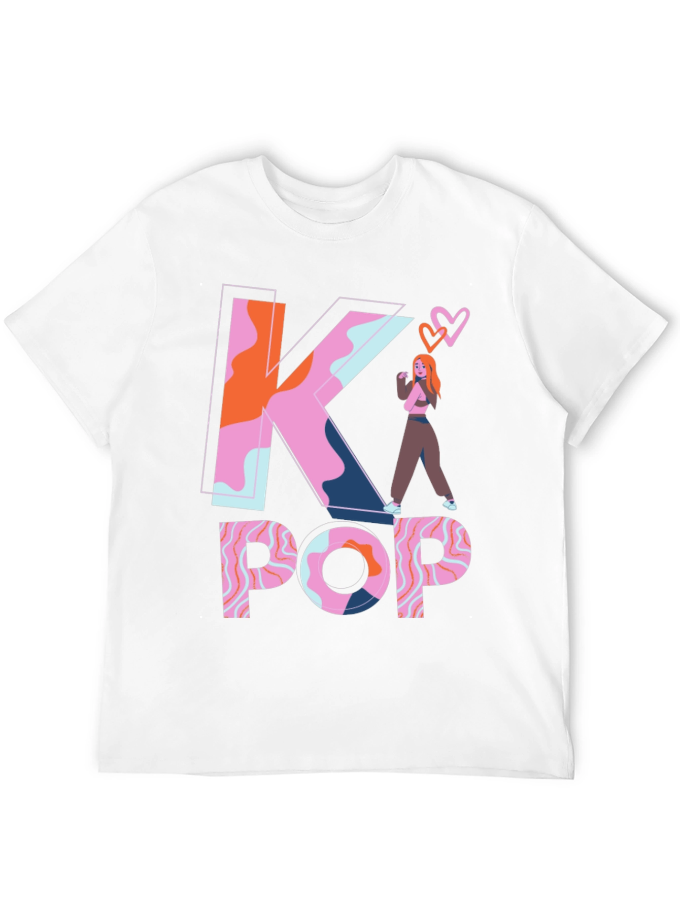 K-Pop Graphic Tee - Trendy Black T-Shirt