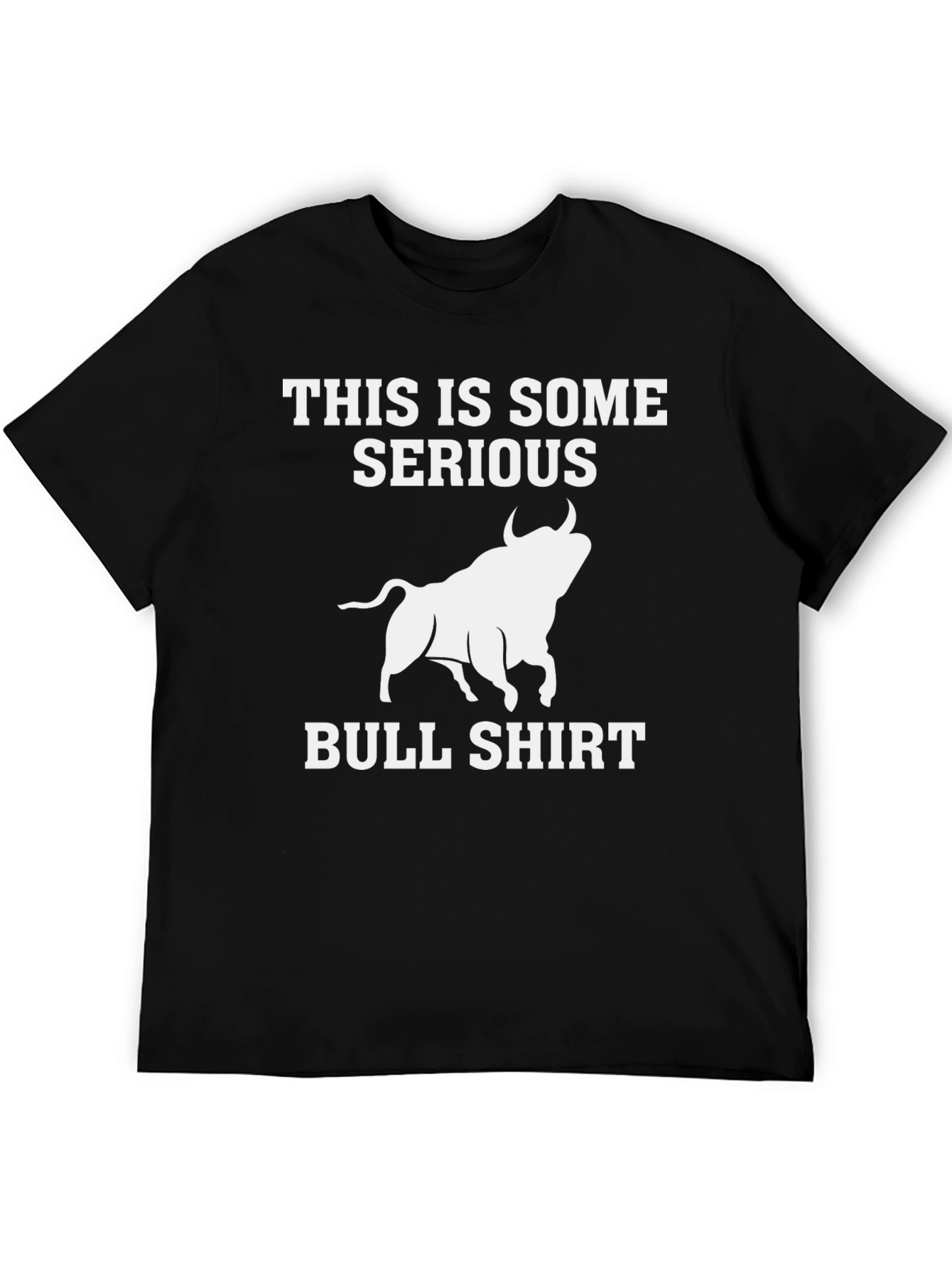 Serious Bull T-Shirt - Black Graphic Tee