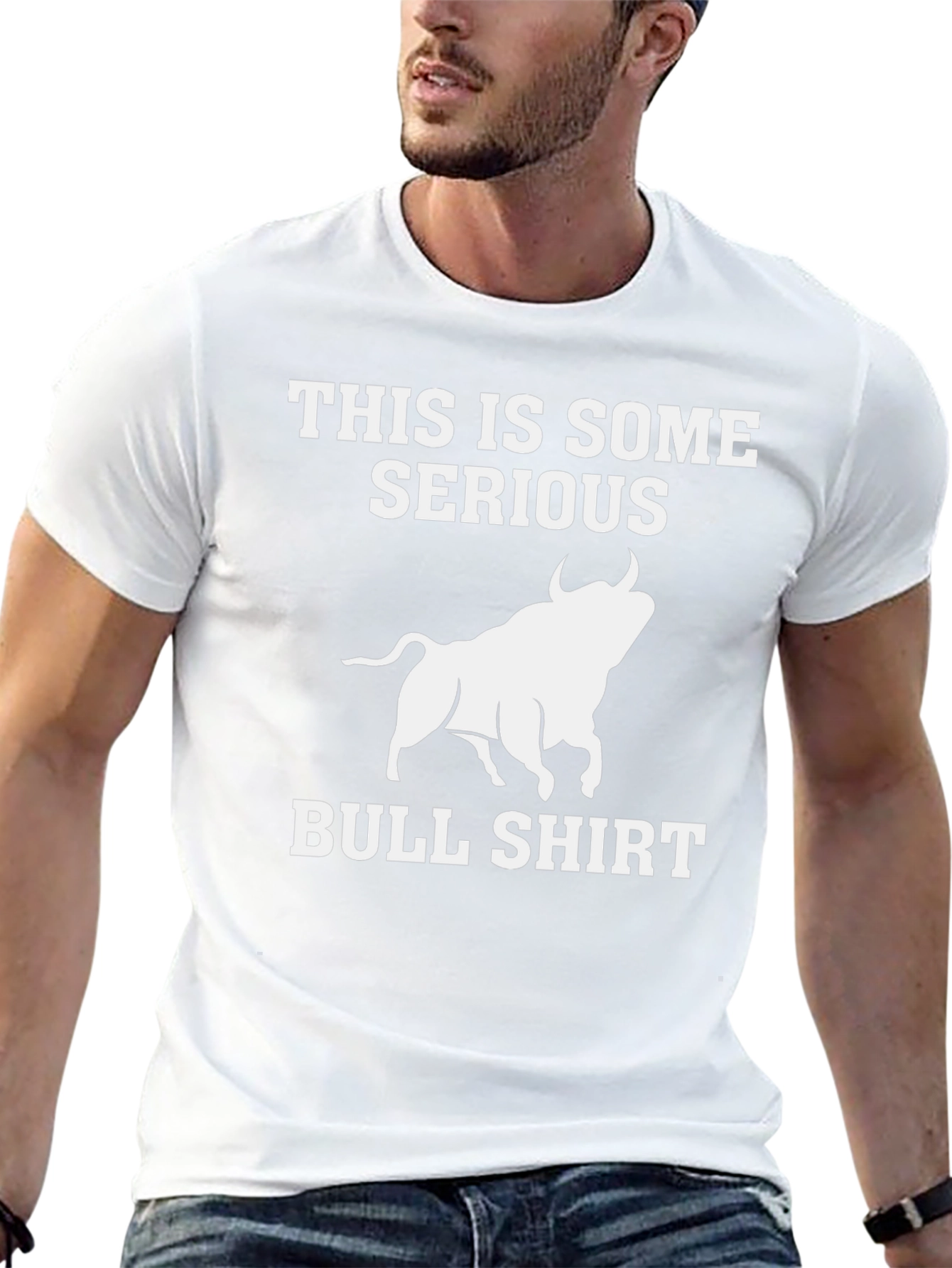 Serious Bull T-Shirt - Black Graphic Tee