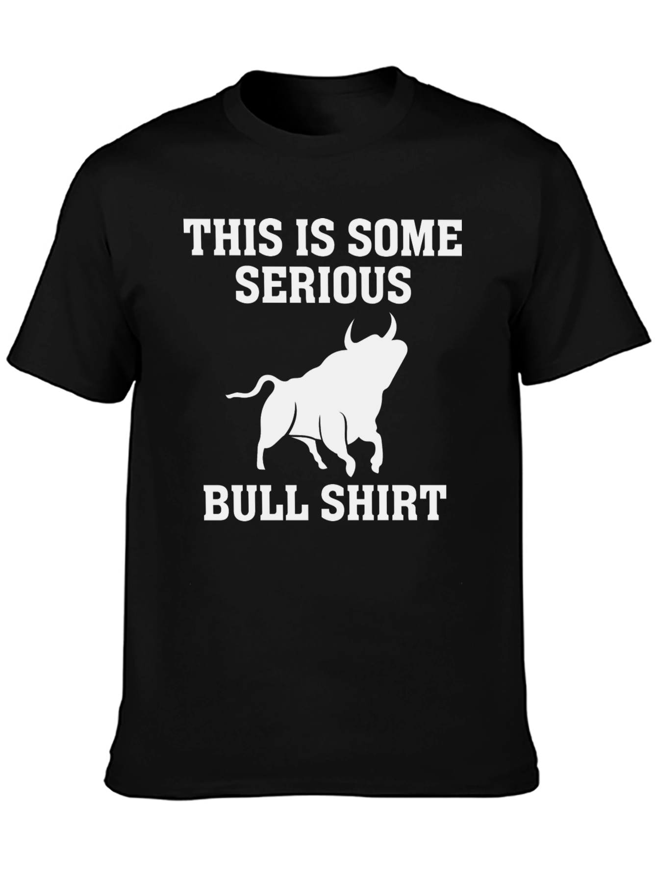 Serious Bull T-Shirt - Black Graphic Tee