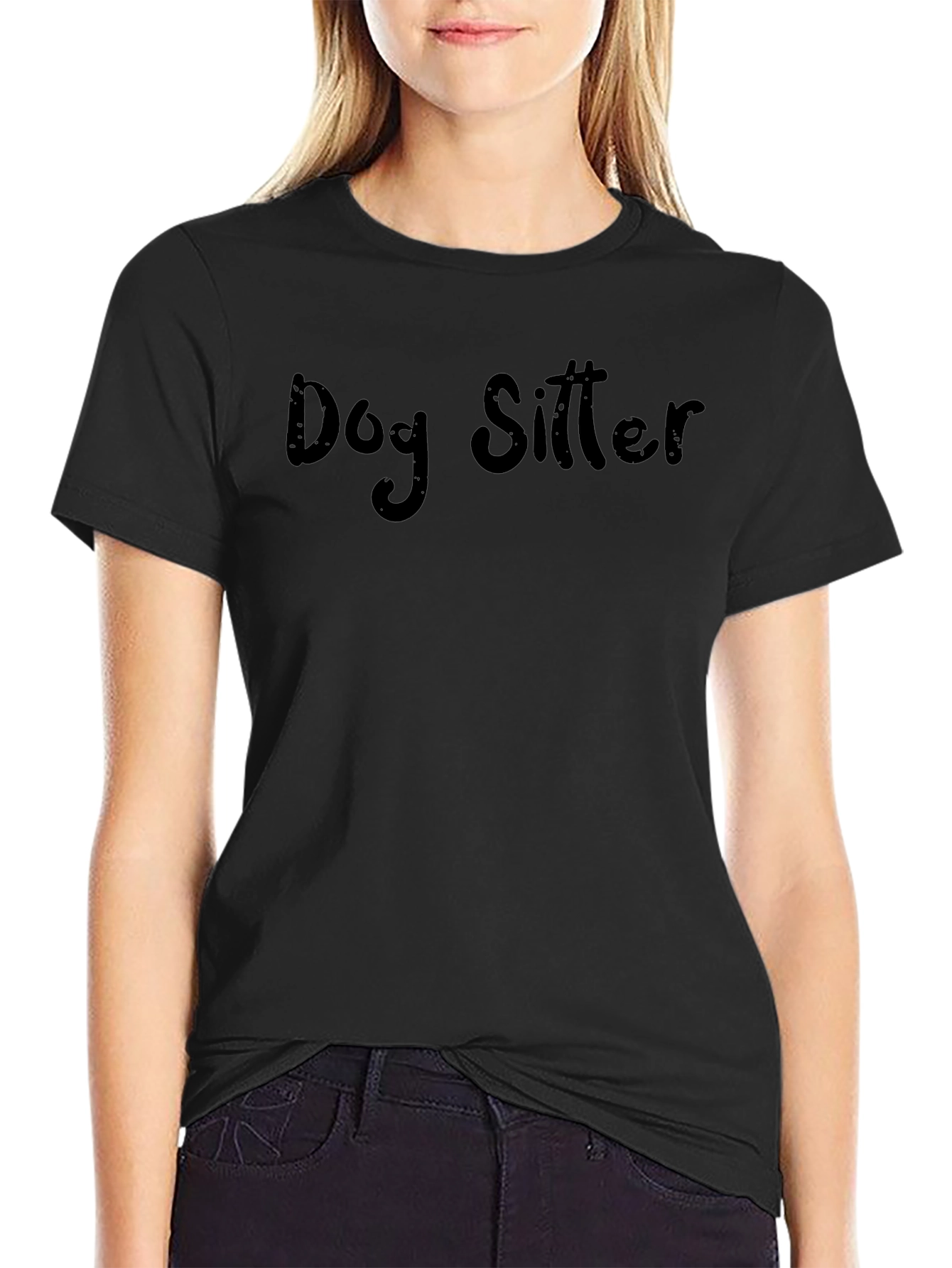 Dog Sitter Black T-Shirt - Comfortable & Casual