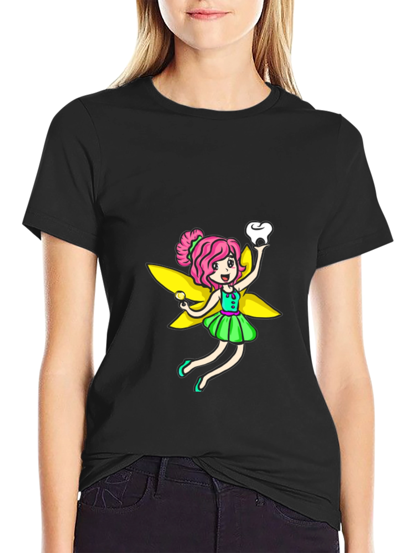 Tooth Fairy Graphic Tee - Black Unisex T-Shirt
