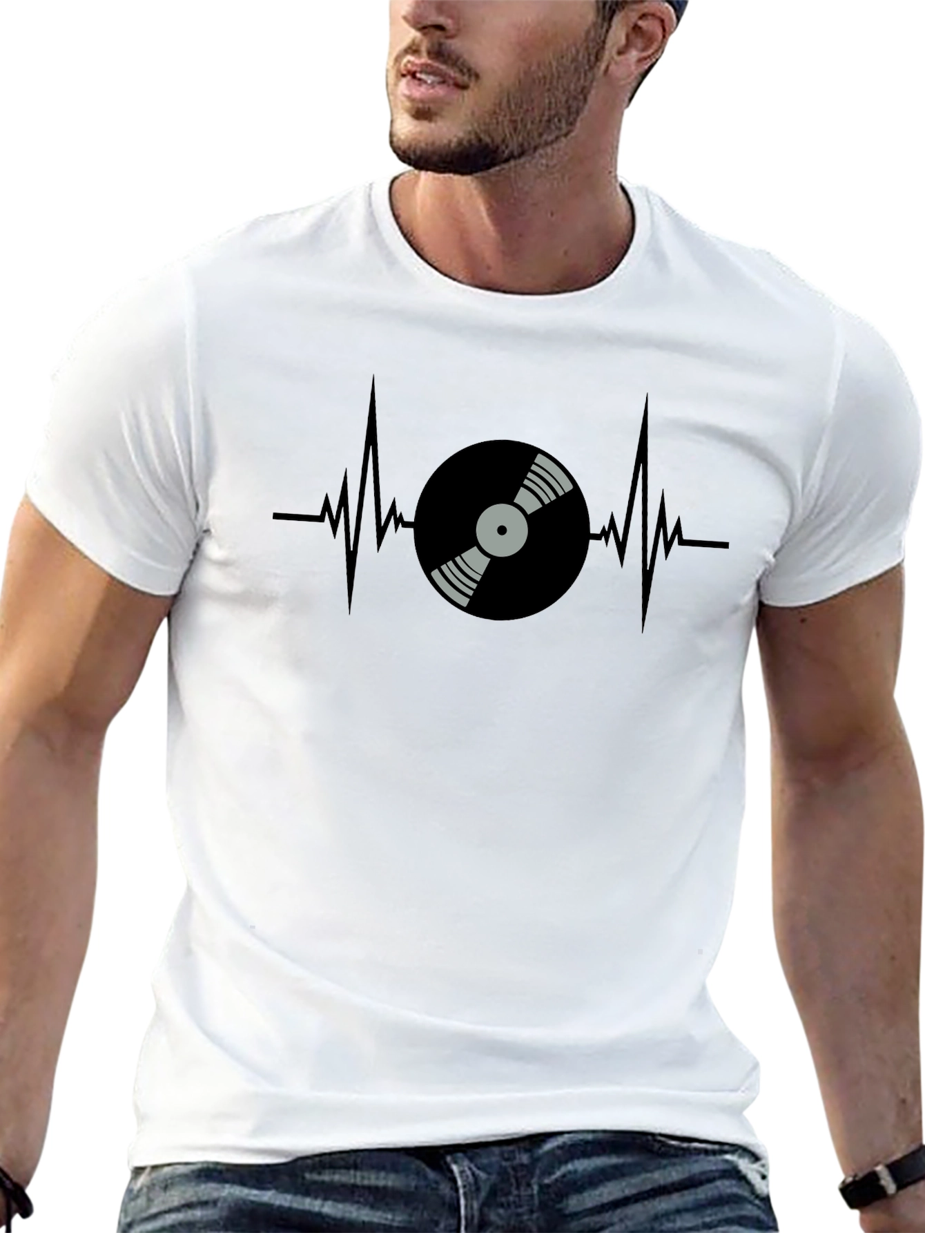 Vinyl Heartbeat T-Shirt - Music Lovers Tee