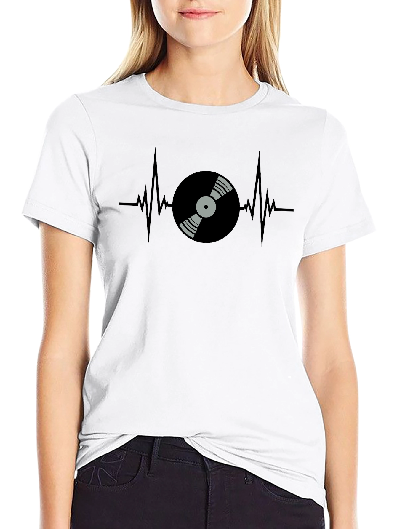 Vinyl Heartbeat T-Shirt - Music Lovers Tee