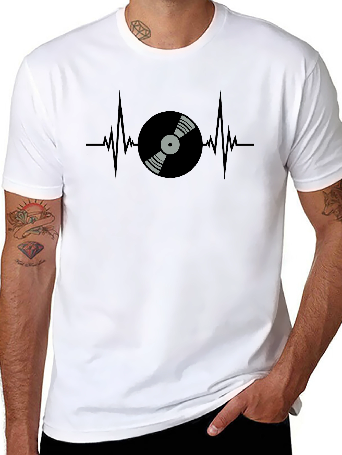 Vinyl Heartbeat T-Shirt - Music Lovers Tee