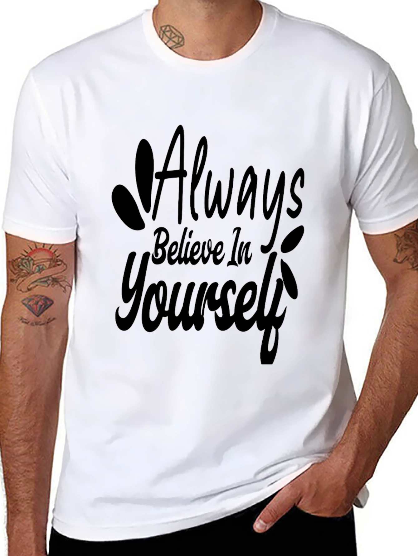 Believe in Yourself Graphic Tee - Black