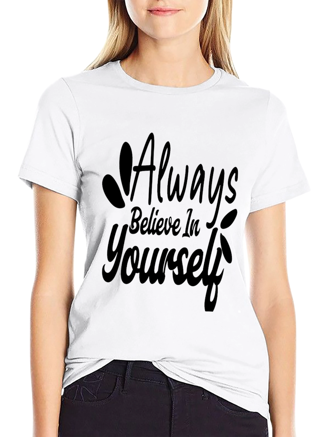 Believe in Yourself Graphic Tee - Black
