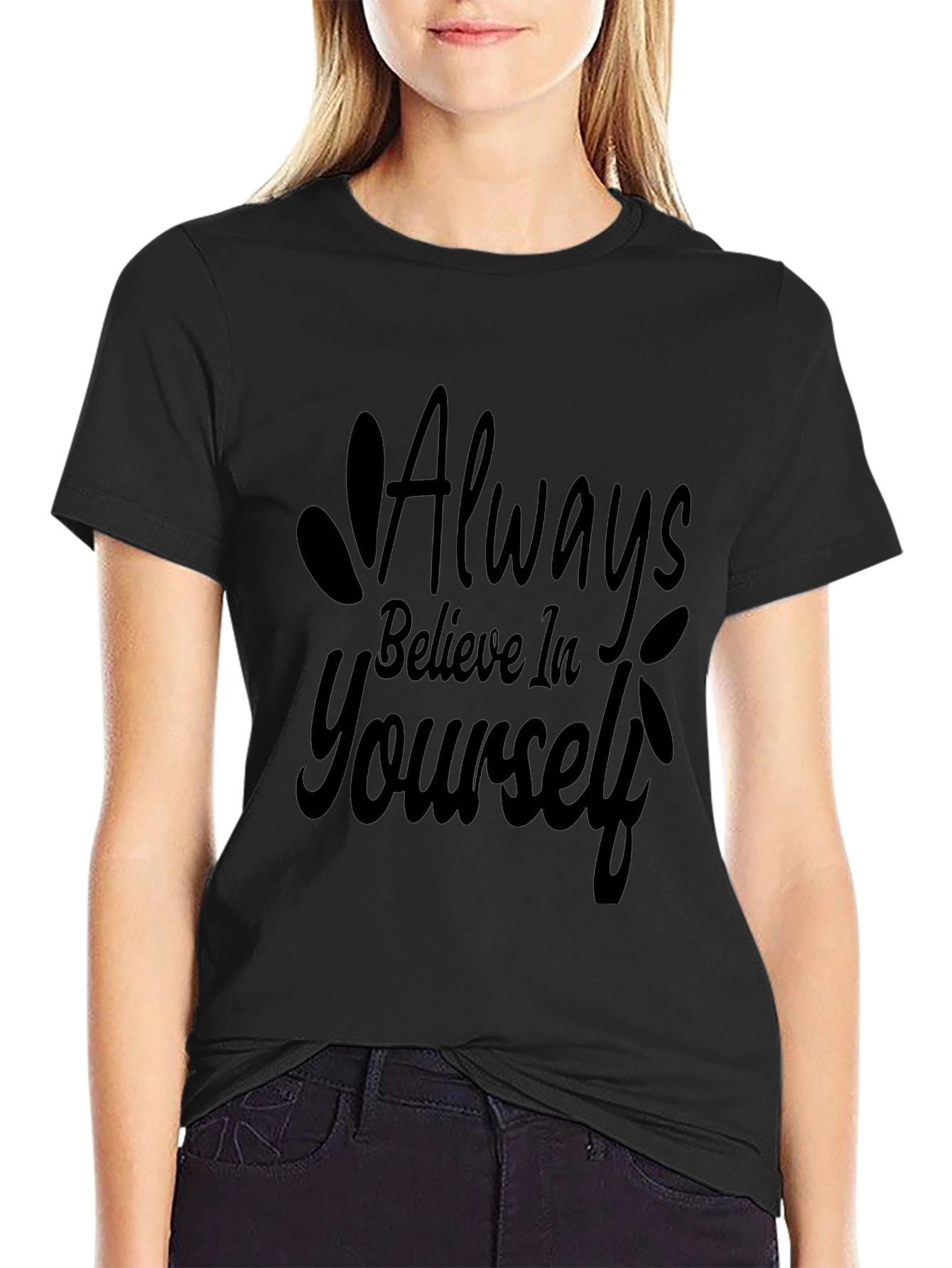 Believe in Yourself Graphic Tee - Black