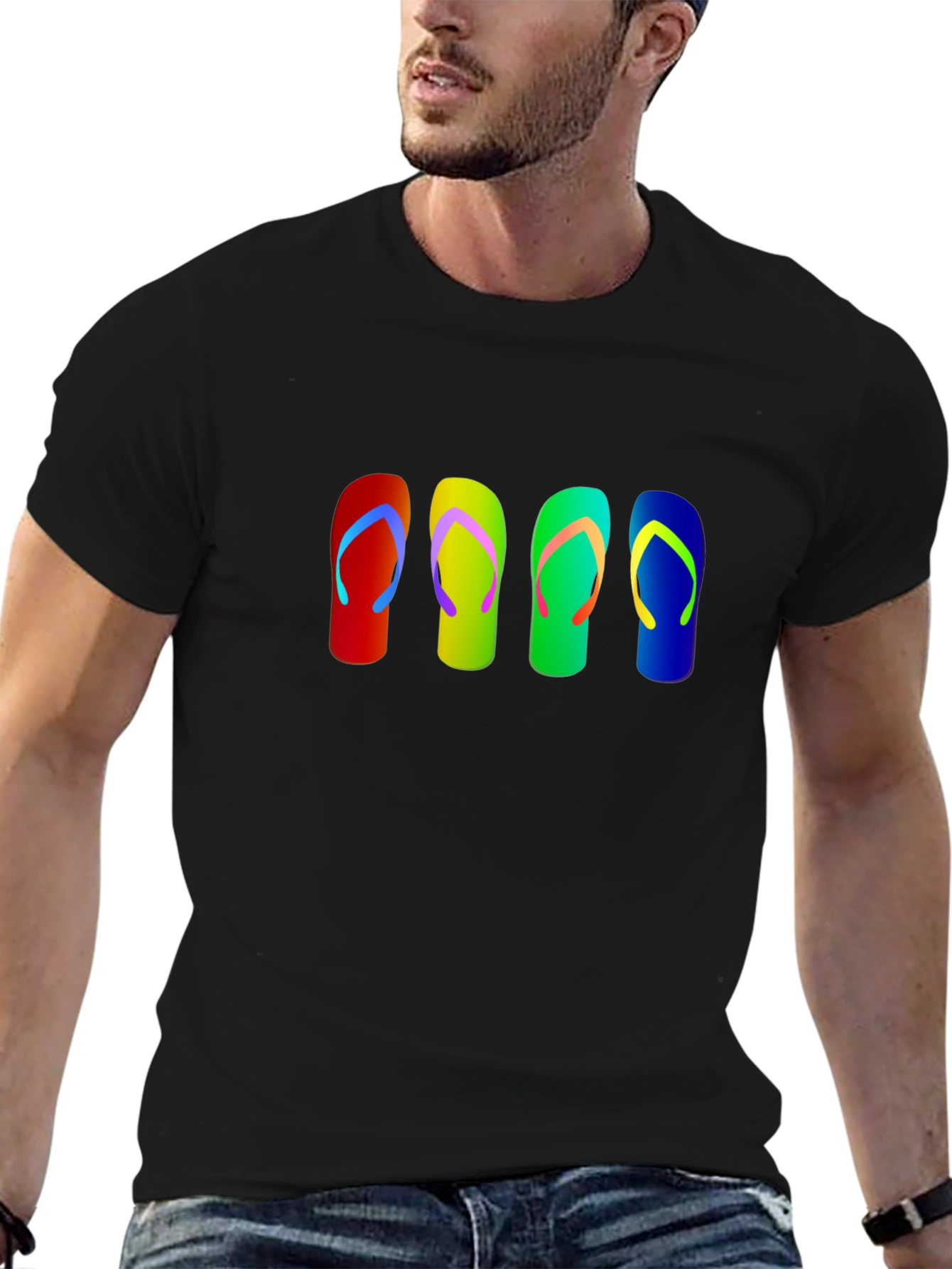 Funky Flip-Flop Graphic Tee - Beach Ready!
