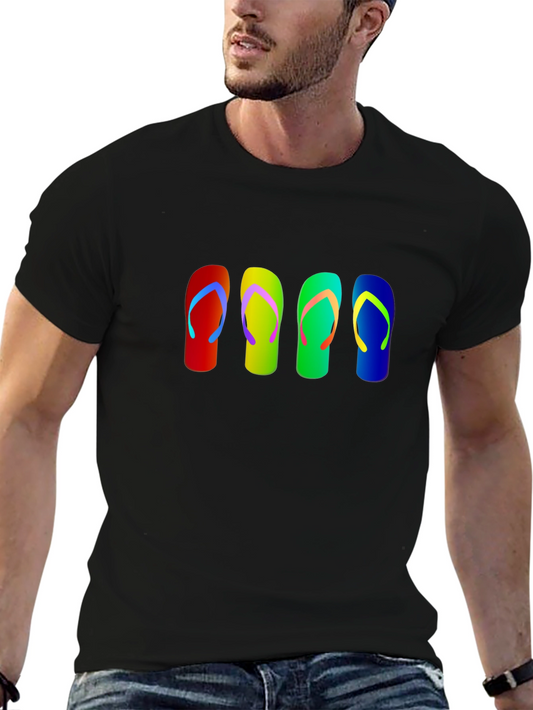 Funky Flip-Flop Graphic Tee - Beach Ready!