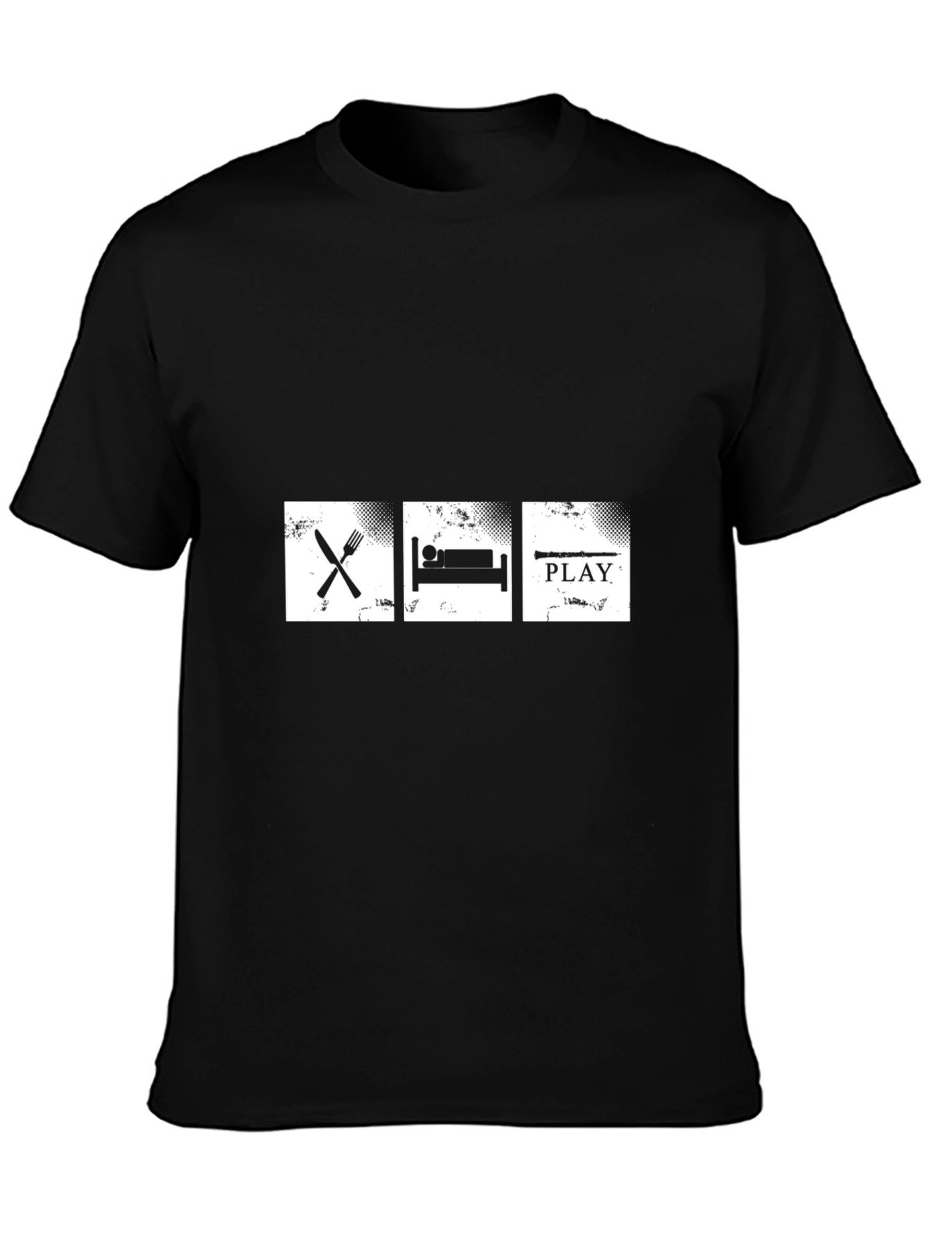 Eat Sleep Play Black Graphic Tee