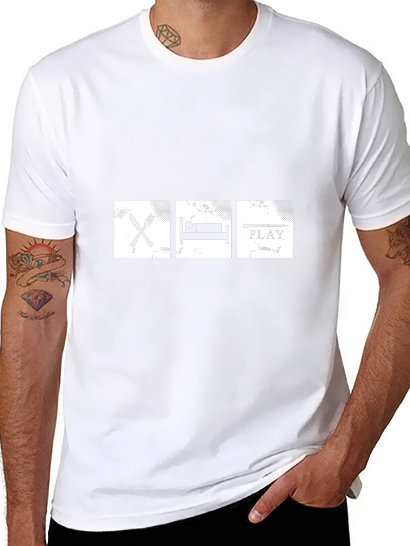 Eat Sleep Play Black Graphic Tee