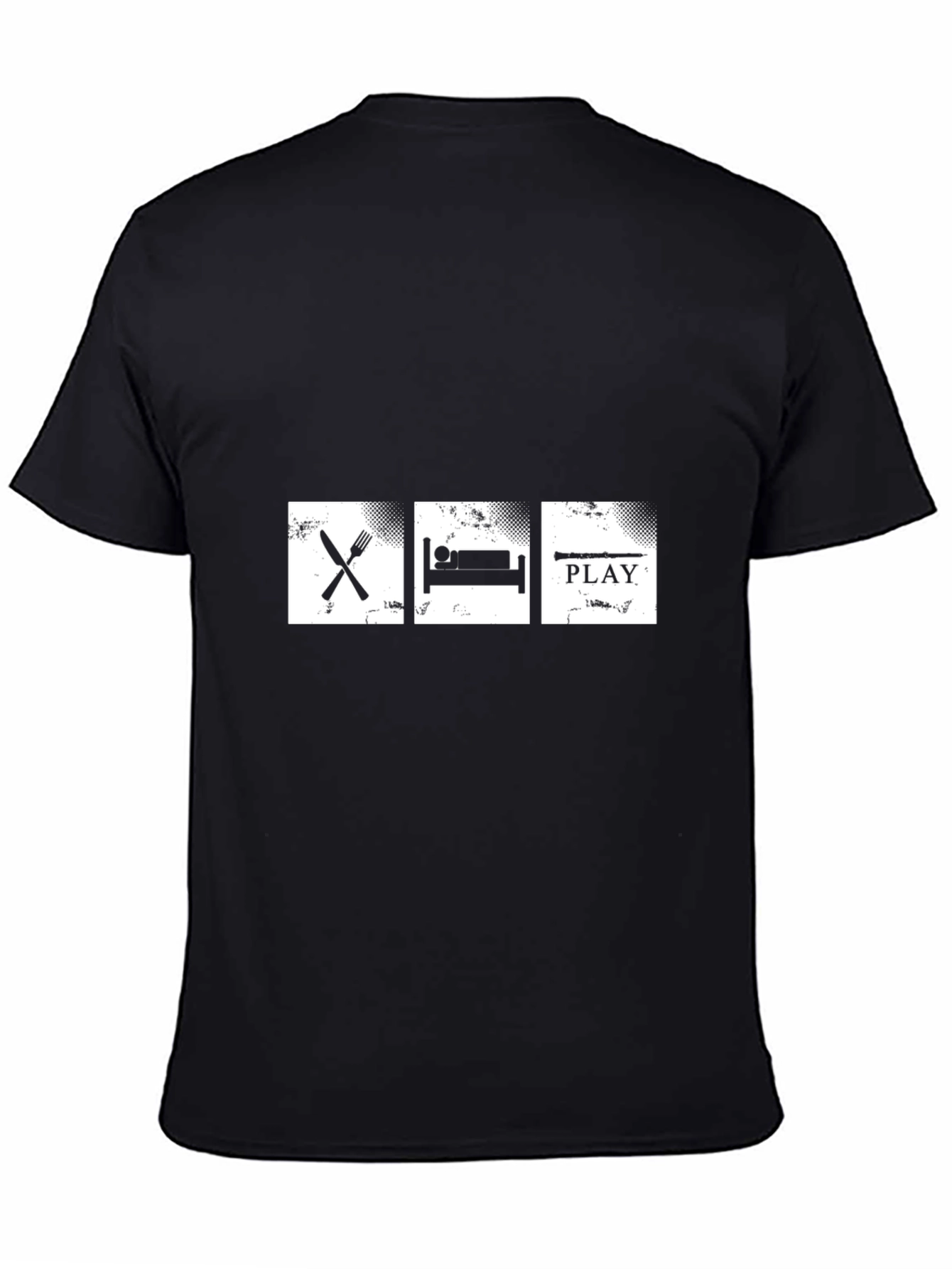 Eat Sleep Play Black Graphic Tee