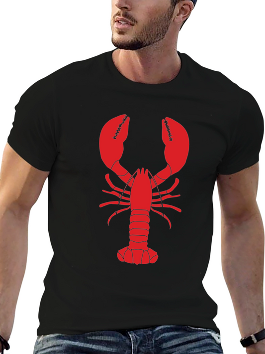 Lobster Graphic T-Shirt - Bold Red Design