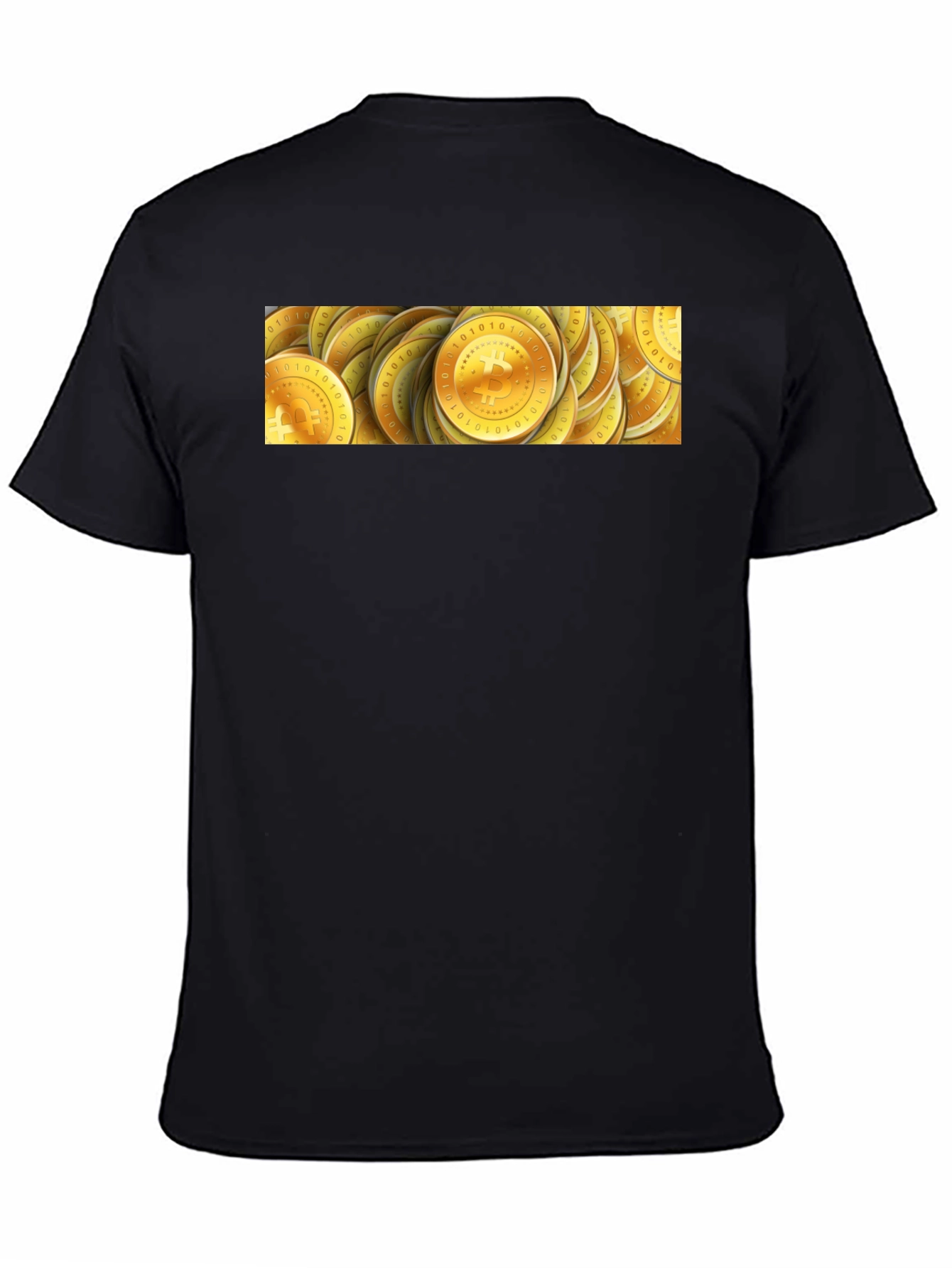 Bitcoin Gold Coin Graphic Black T-Shirt