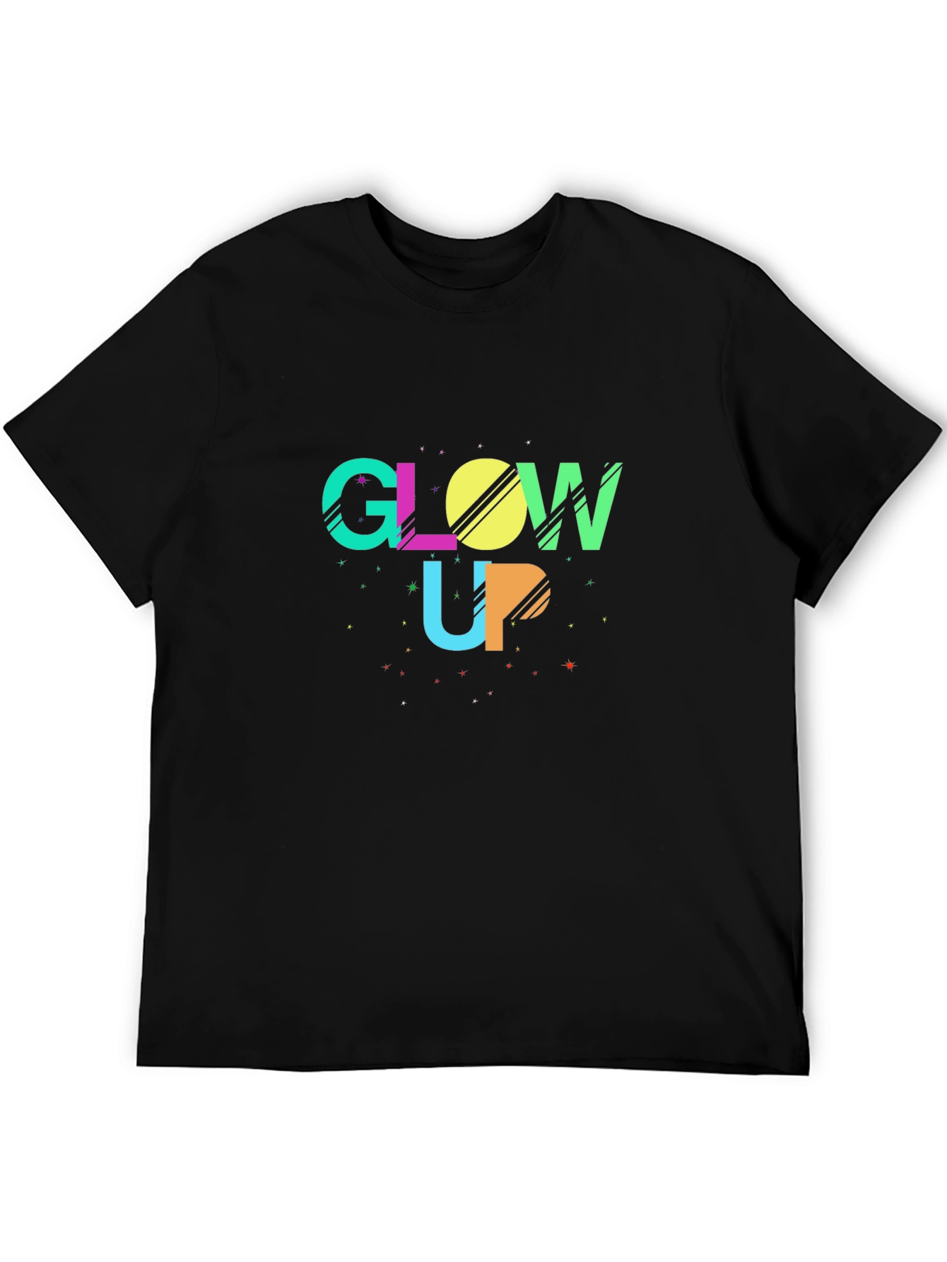 Glow Up Black Graphic Tee