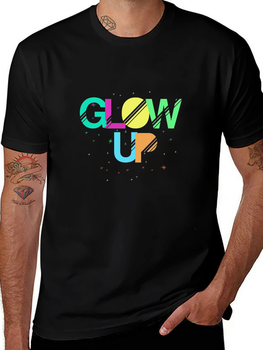 Glow Up Black Graphic Tee