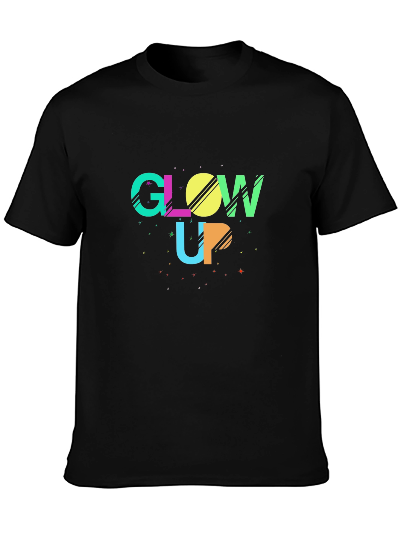 Glow Up Black Graphic Tee