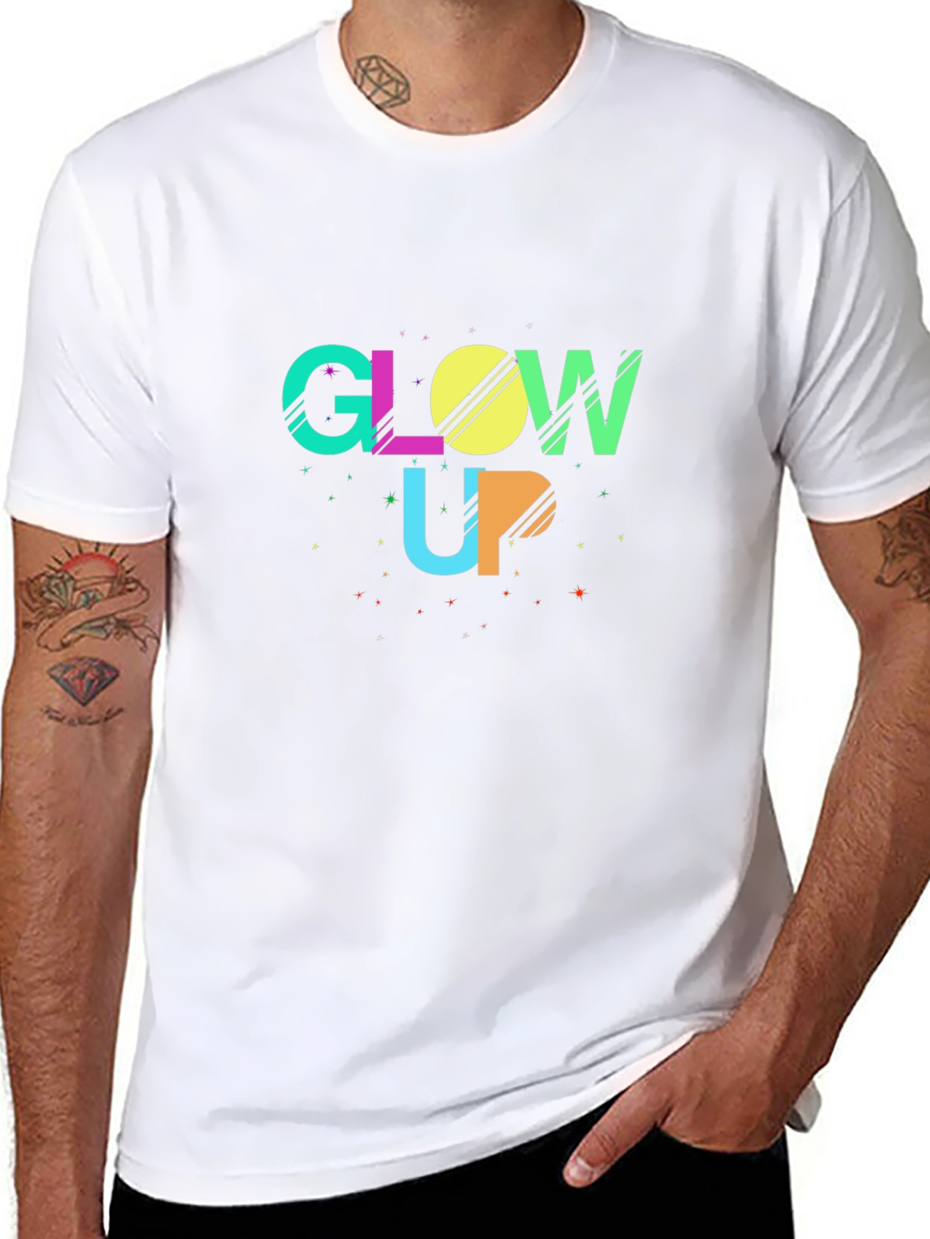 Glow Up Black Graphic Tee