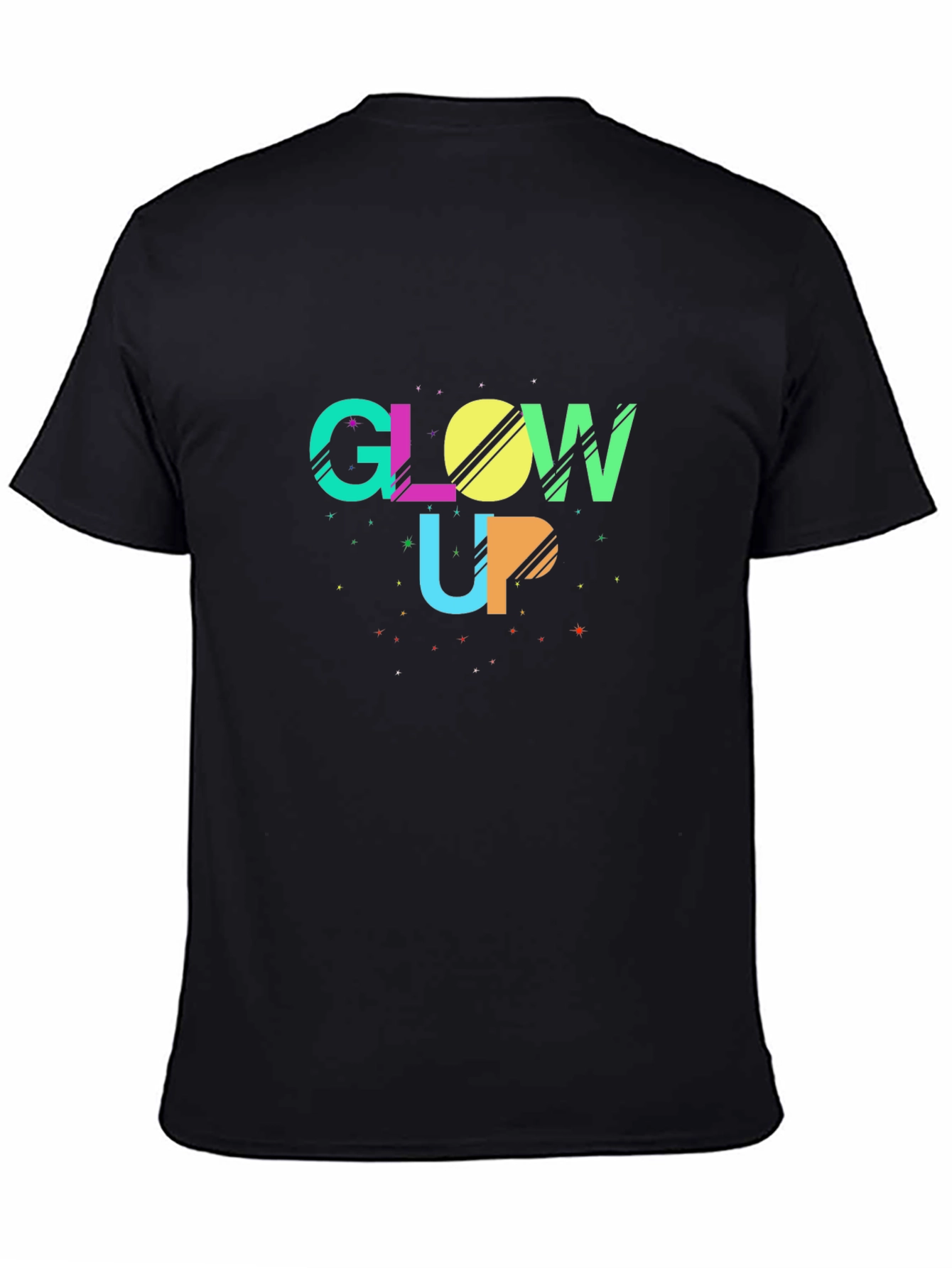 Glow Up Black Graphic Tee