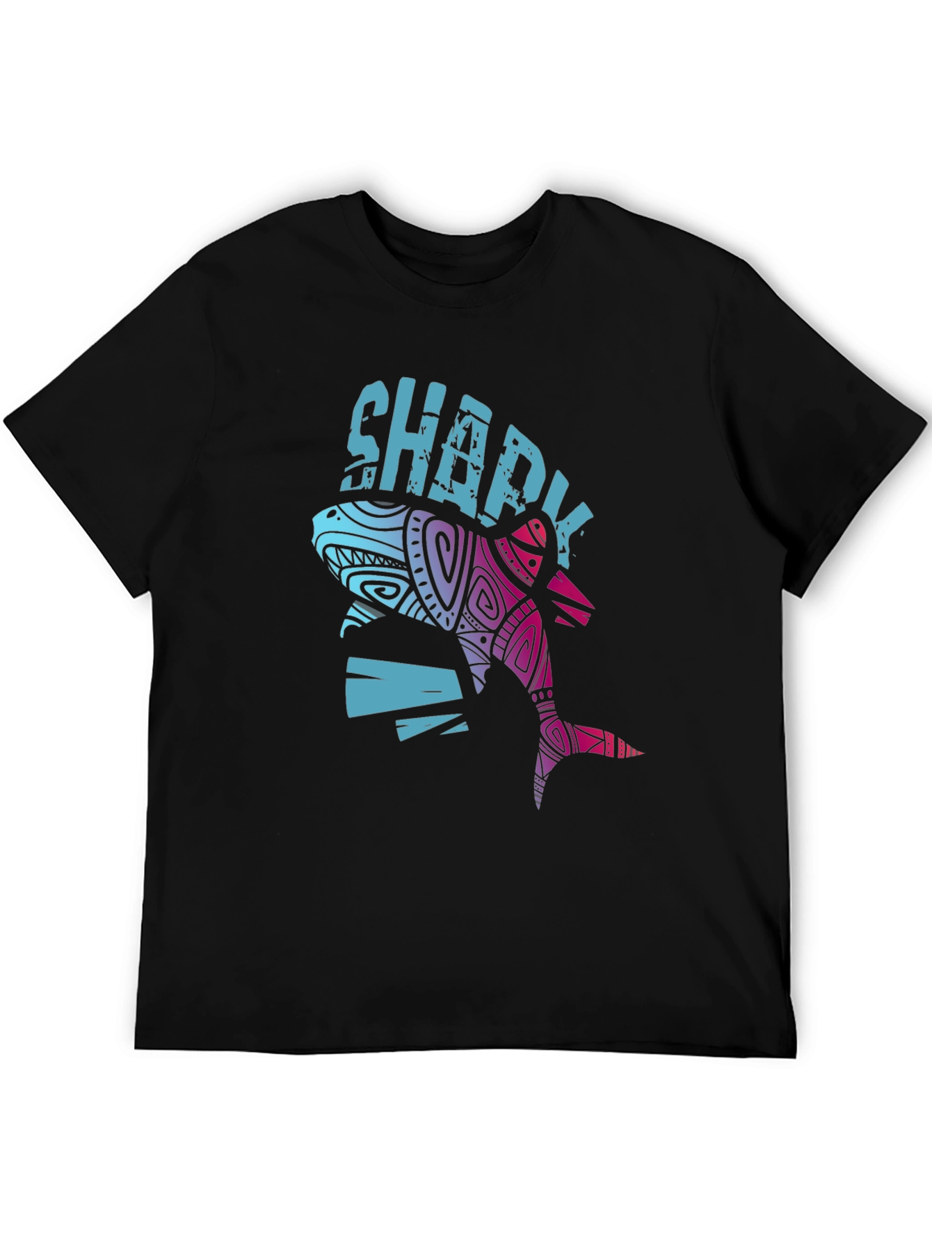 Sharky Graphic Tee - Cool Tribal Shark Design
