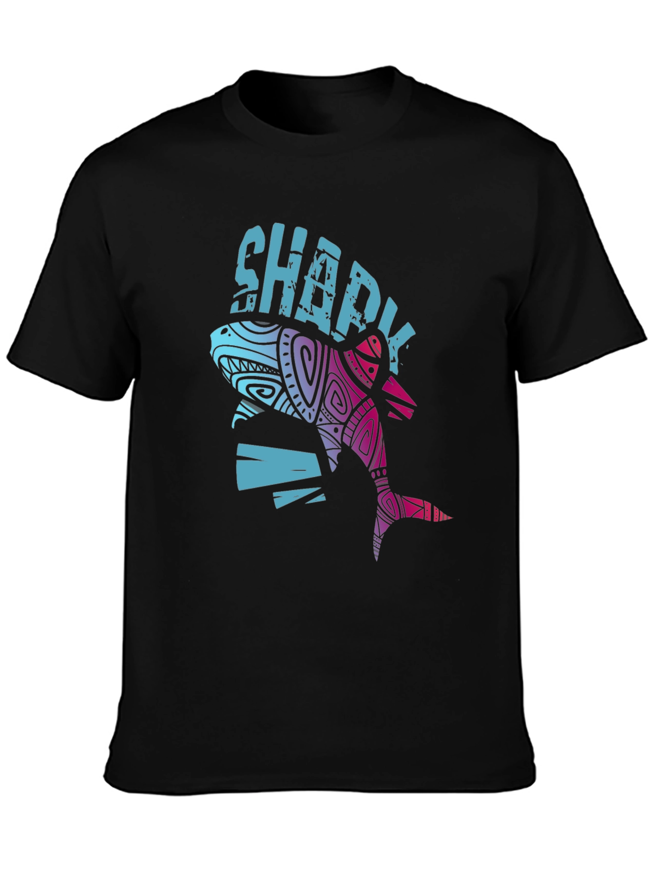 Sharky Graphic Tee - Cool Tribal Shark Design