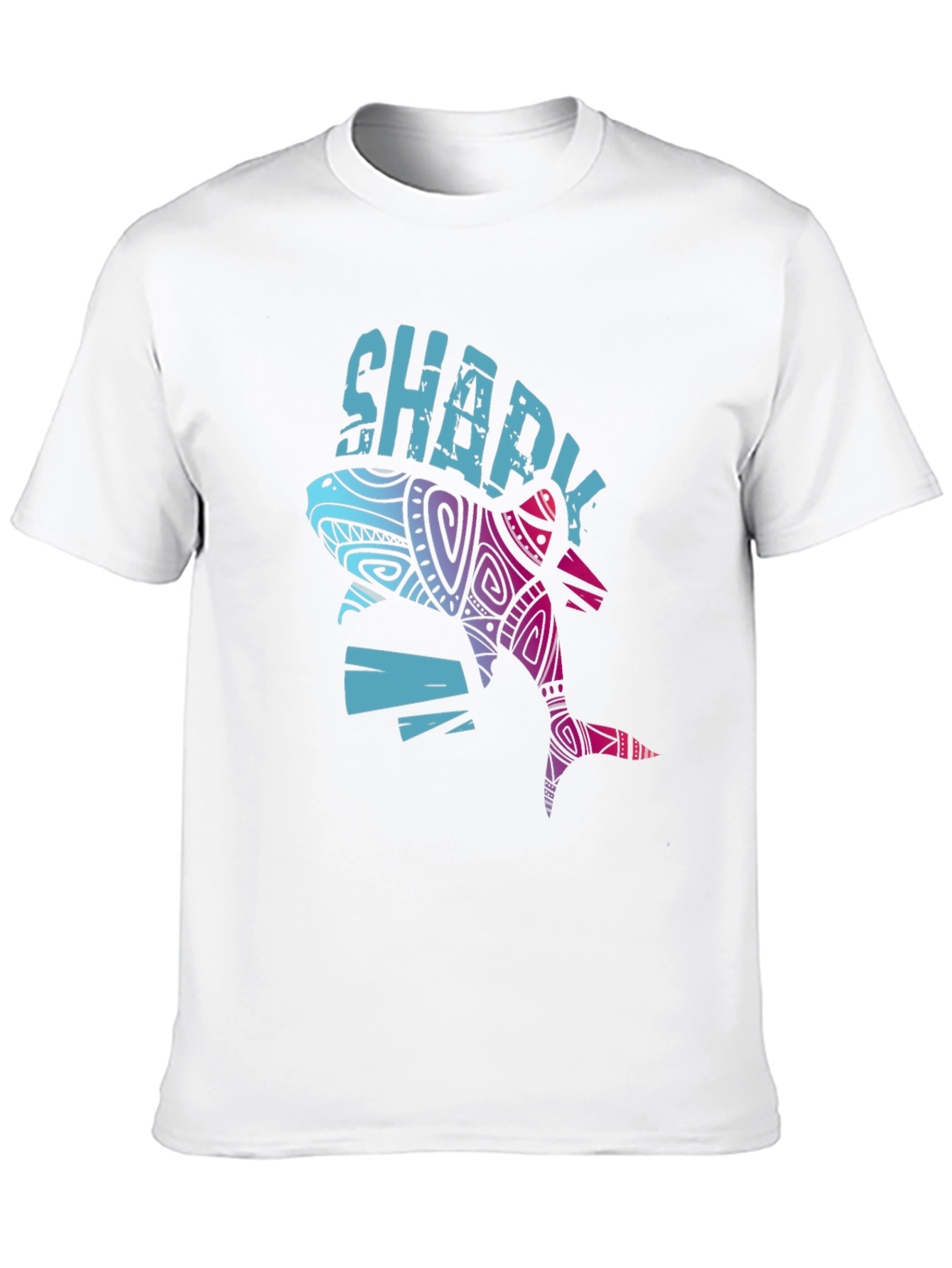 Sharky Graphic Tee - Cool Tribal Shark Design