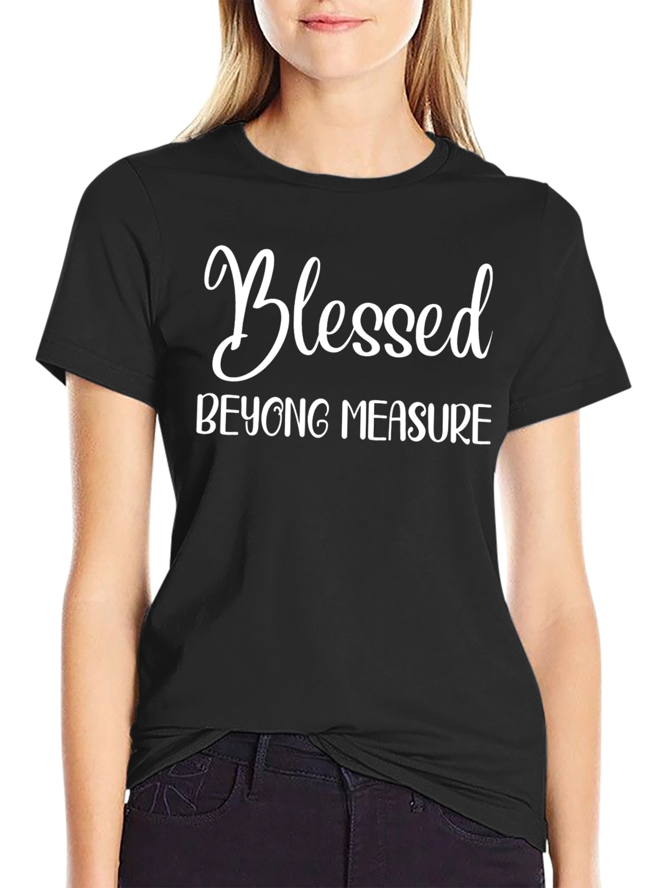 Blessed Beyond Measure Black Graphic Tee