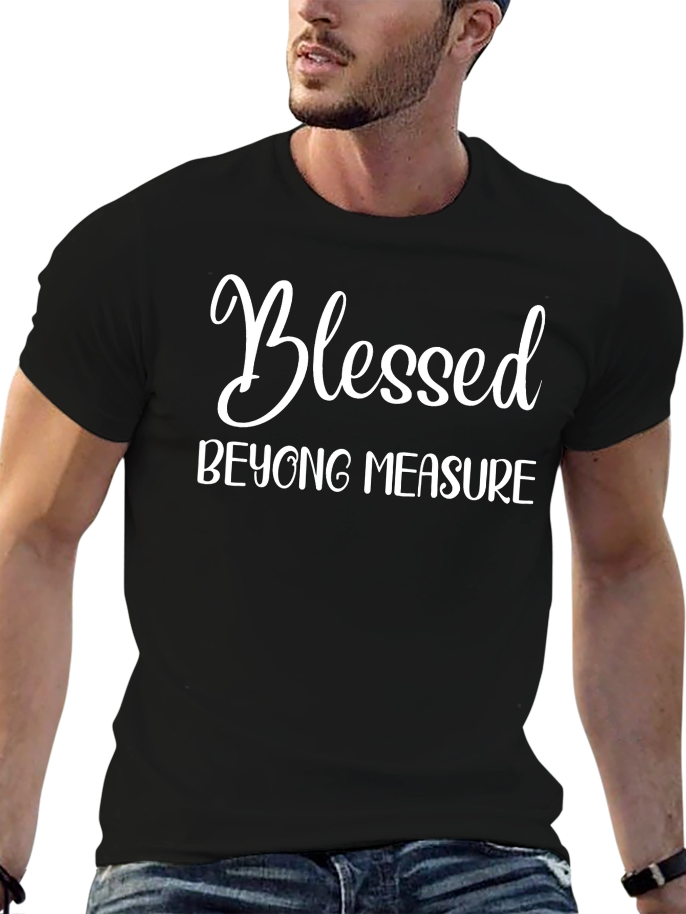 Blessed Beyond Measure Black Graphic Tee