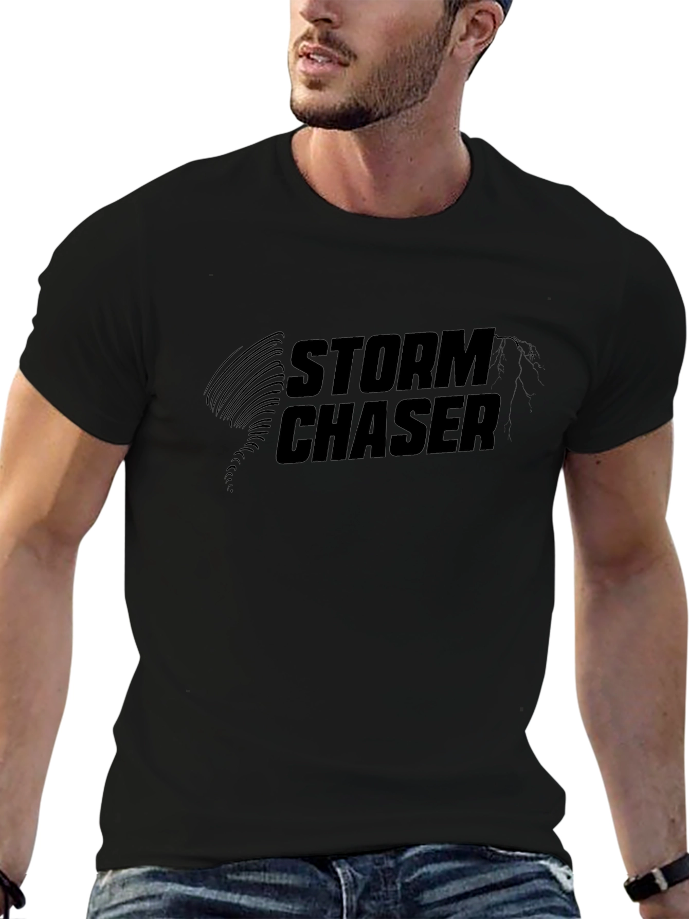 Storm Chaser Black T-Shirt - Weather Enthusiast Tee