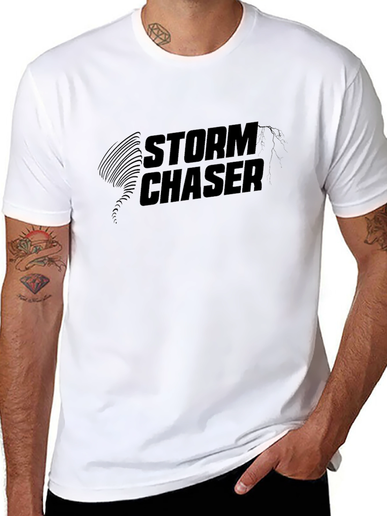 Storm Chaser Black T-Shirt - Weather Enthusiast Tee