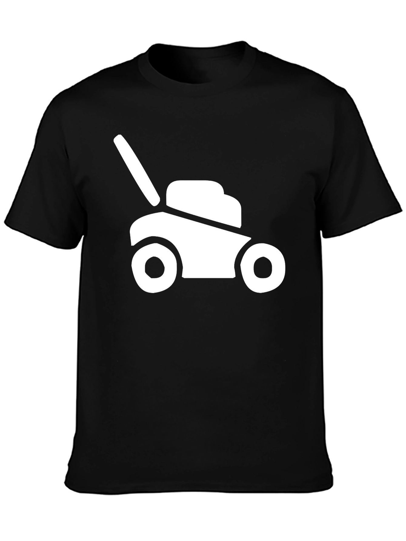 Lawnmower Graphic Tee - Black Cotton Comfort