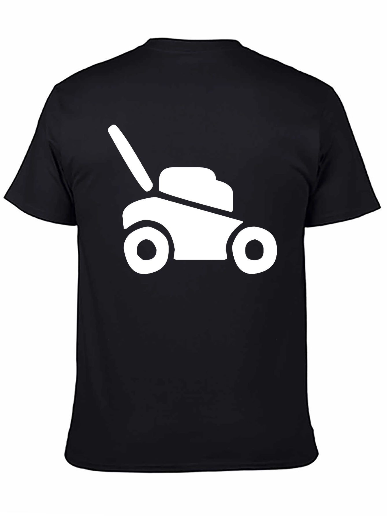Lawnmower Graphic Tee - Black Cotton Comfort
