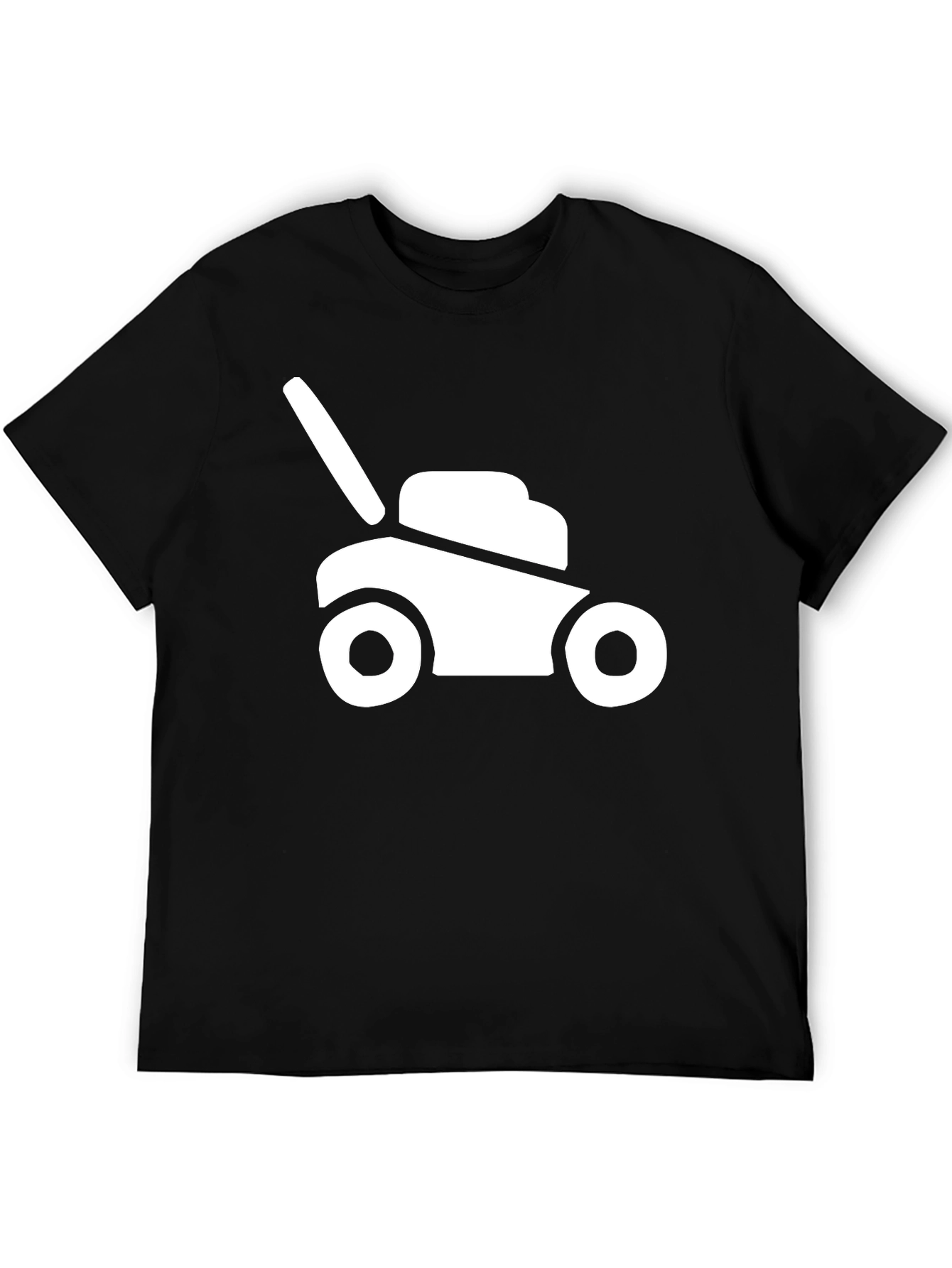 Lawnmower Graphic Tee - Black Cotton Comfort